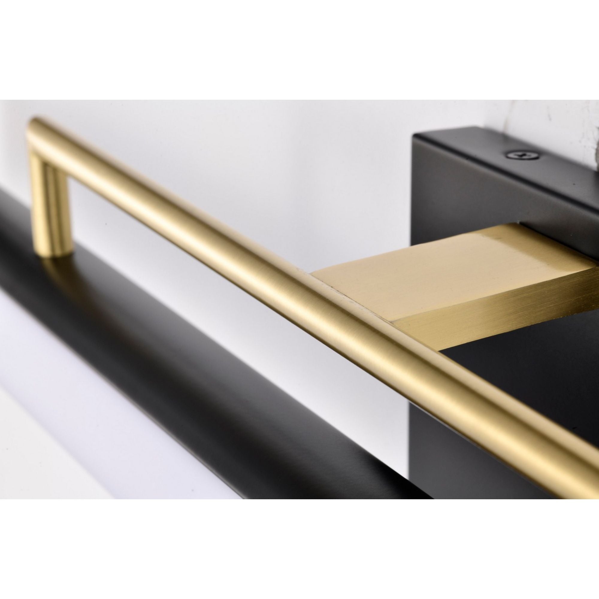 Solano 36" LED Bath Bar, Brass and Matte Black Finish - Bees Lighting