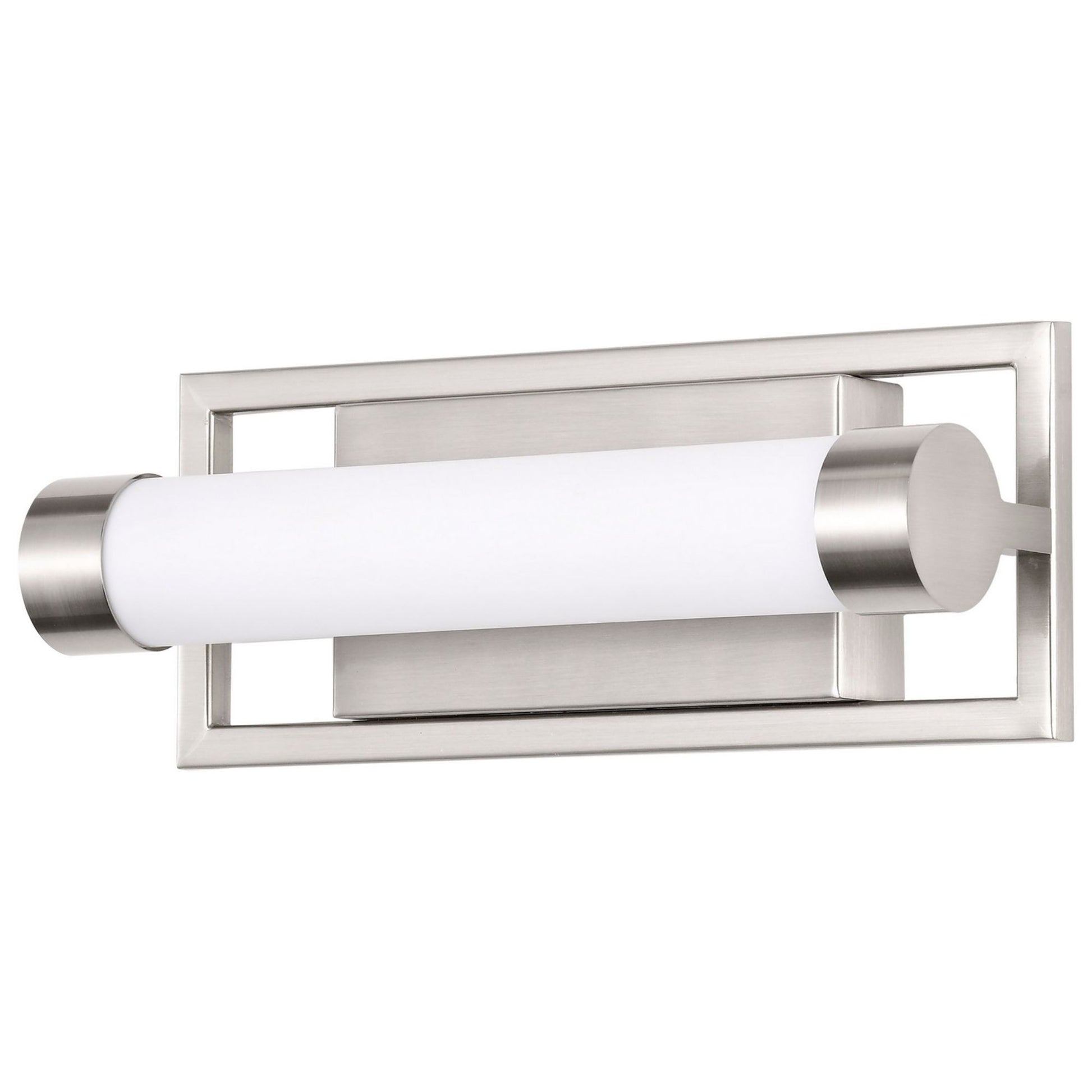Canal LED Bath Bar Brushed Nickel Finish, White Acrylic Lens - Bees Lighting