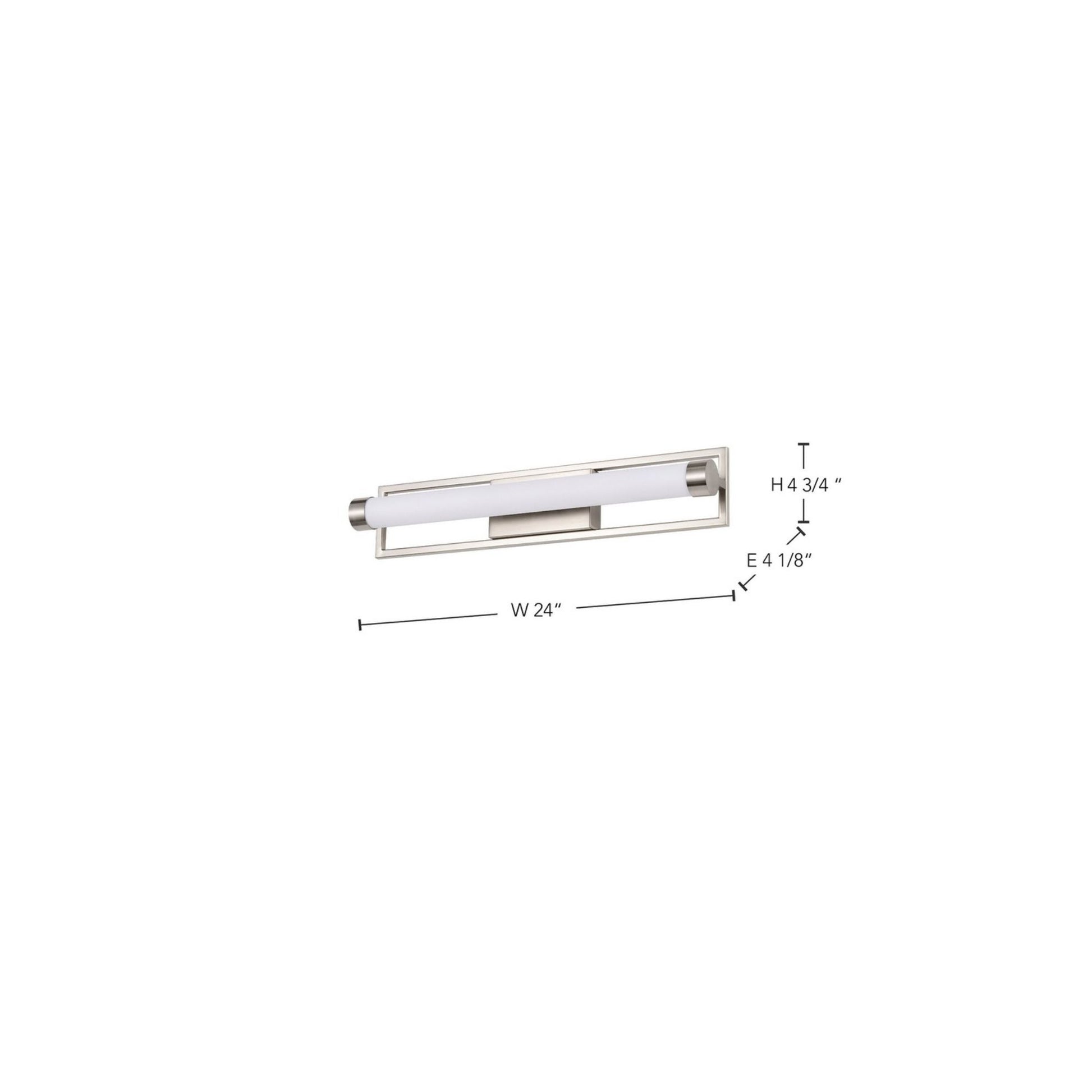 Canal 24" LED Bath Bar, Brushed Nickel Finish - Bees Lighting