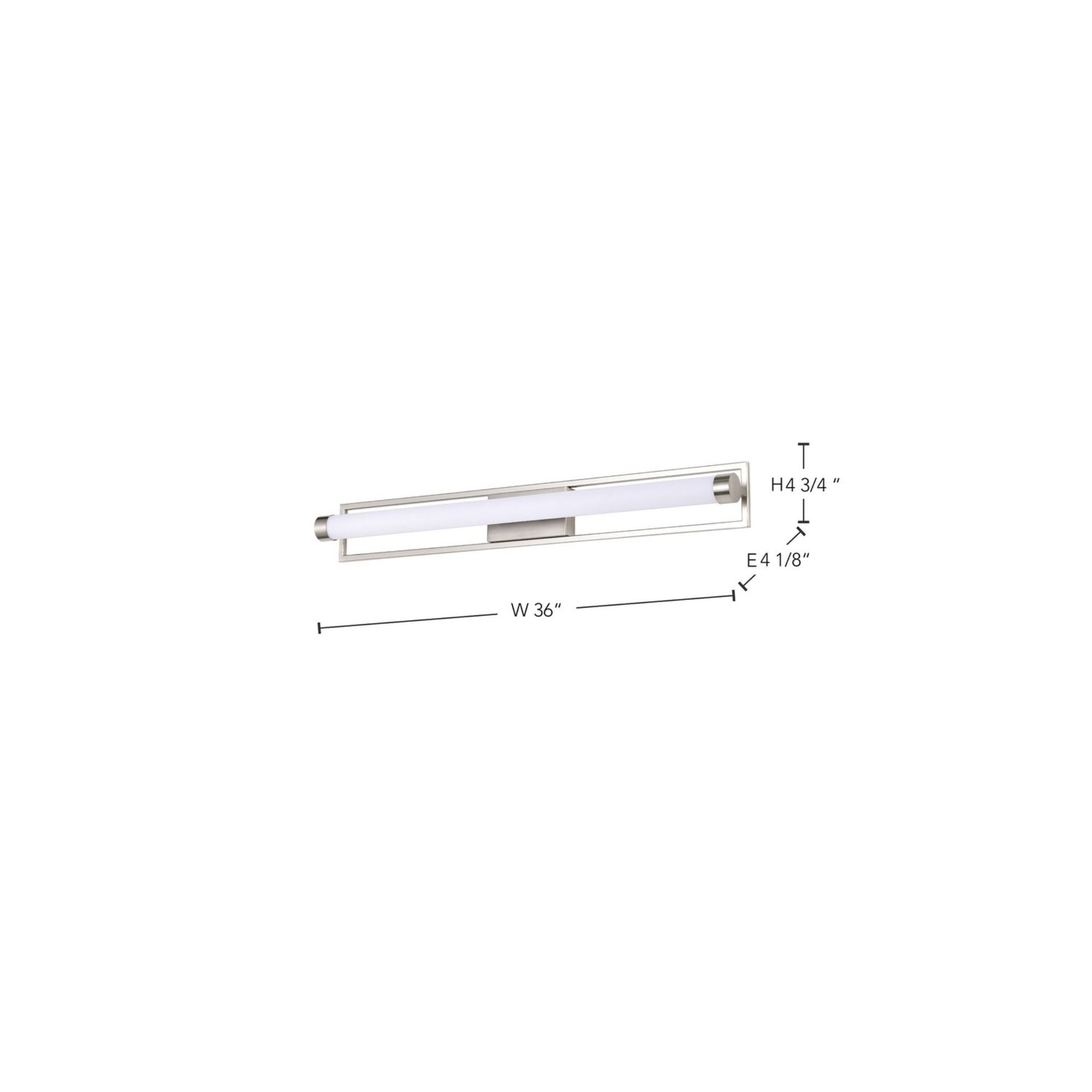 Canal 36" LED Bath Bar, Brushed Nickel Finish - Bees Lighting