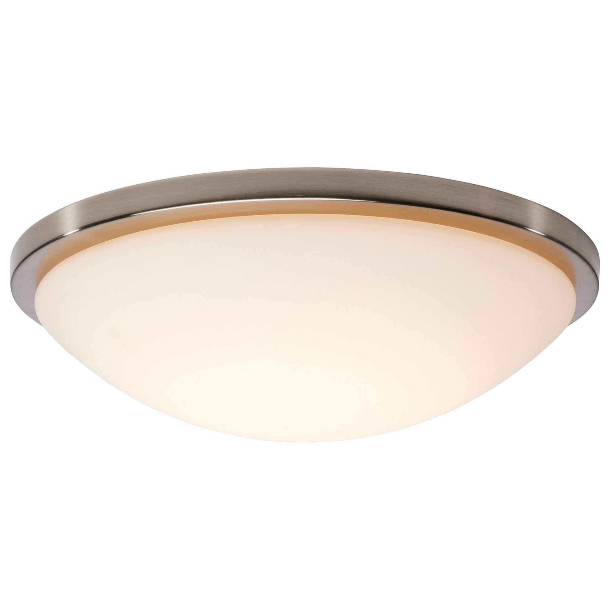 Button 17" LED Flush Mount, 3CCT, Brushed Nickel Finish, 120V - Bees Lighting