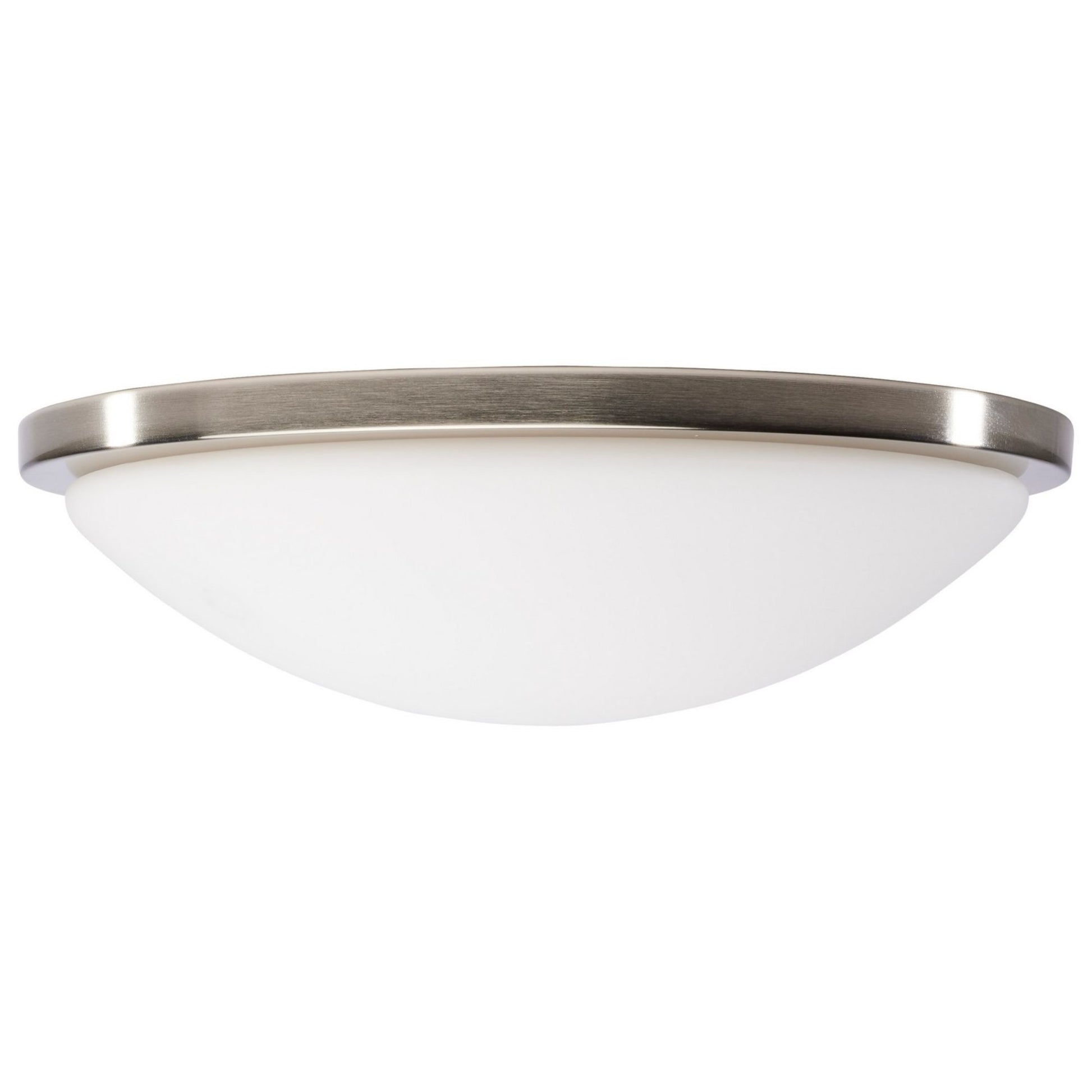 Button 17" LED Flush Mount, 3CCT, Brushed Nickel Finish, 120V - Bees Lighting