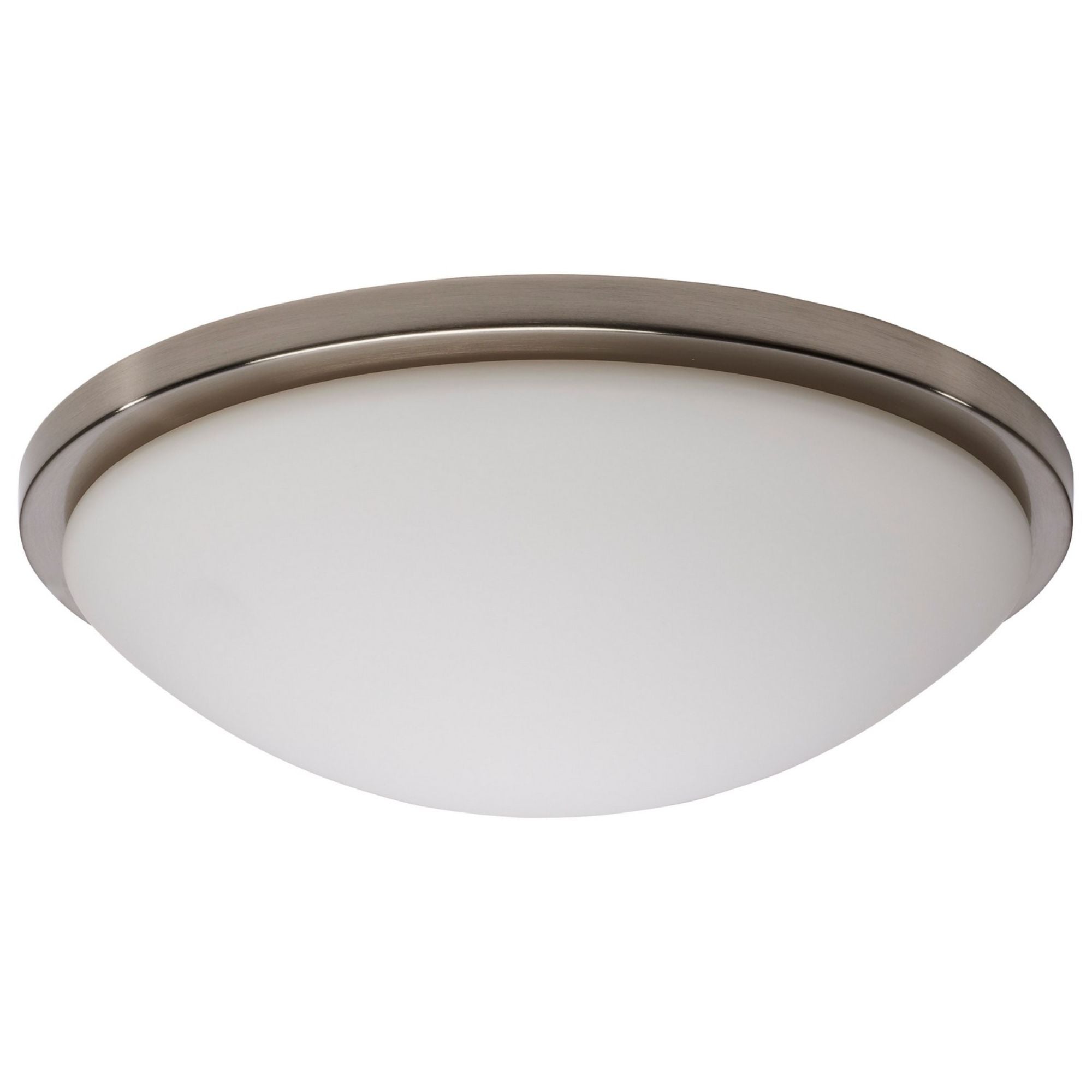 Button 17" LED Flush Mount, 3CCT, Brushed Nickel Finish, 120V - Bees Lighting