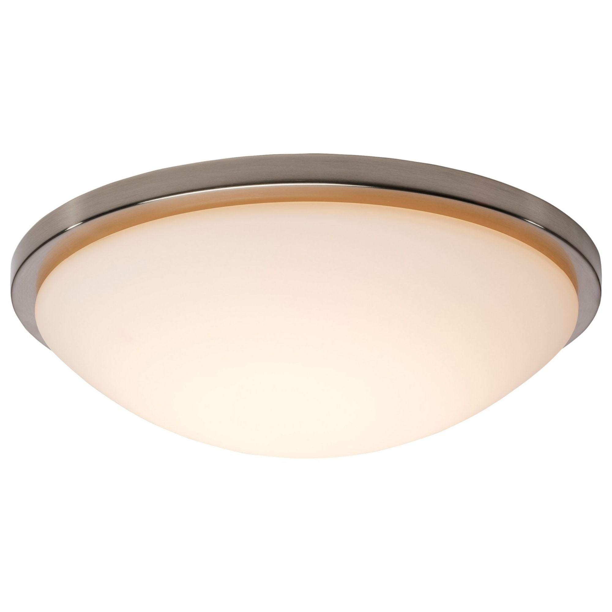 Button 17" LED Flush Mount, 3CCT, Brushed Nickel Finish, 120V - Bees Lighting