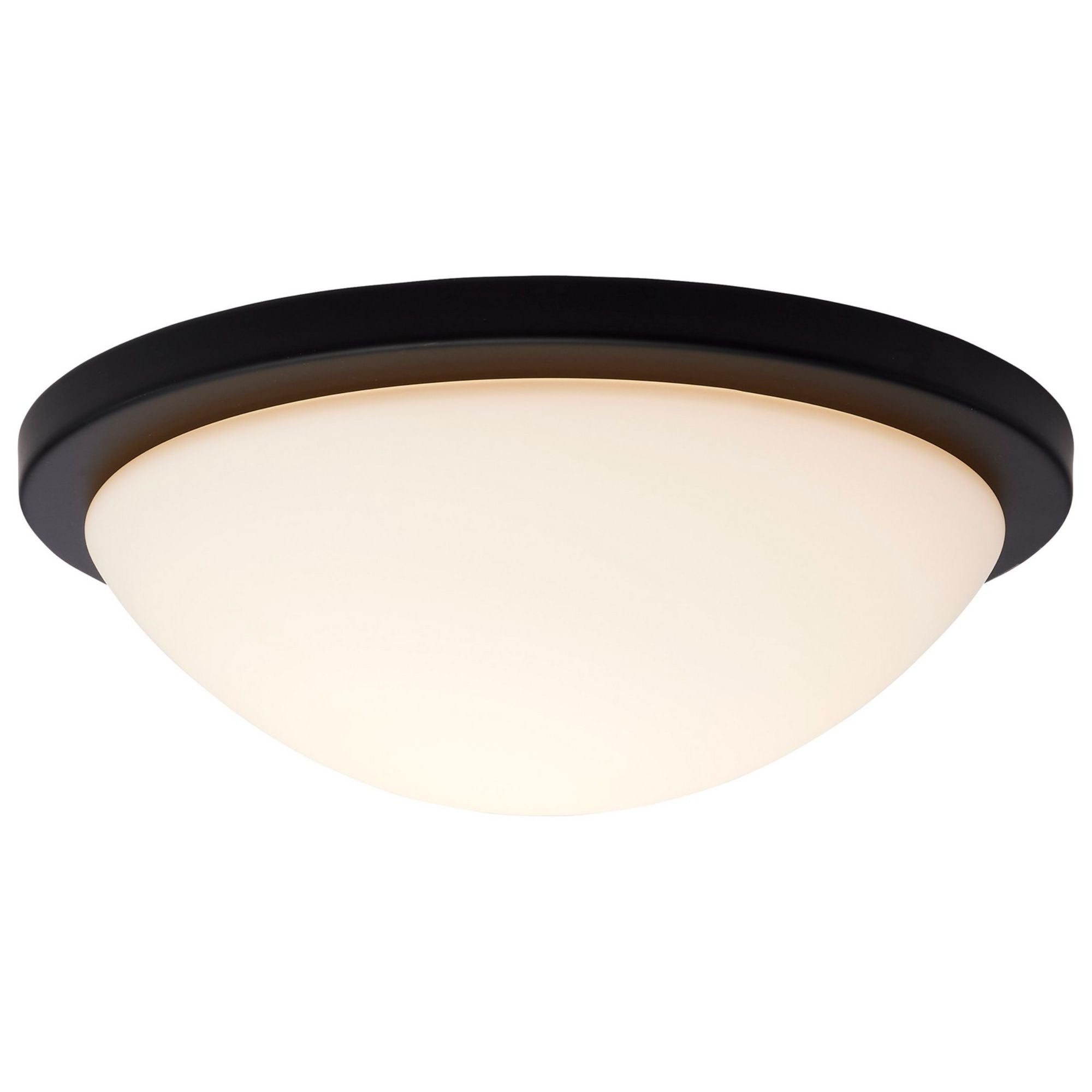 Button 13" LED Flush Mount, 3CCT, Matte Black Finish, 120V - Bees Lighting