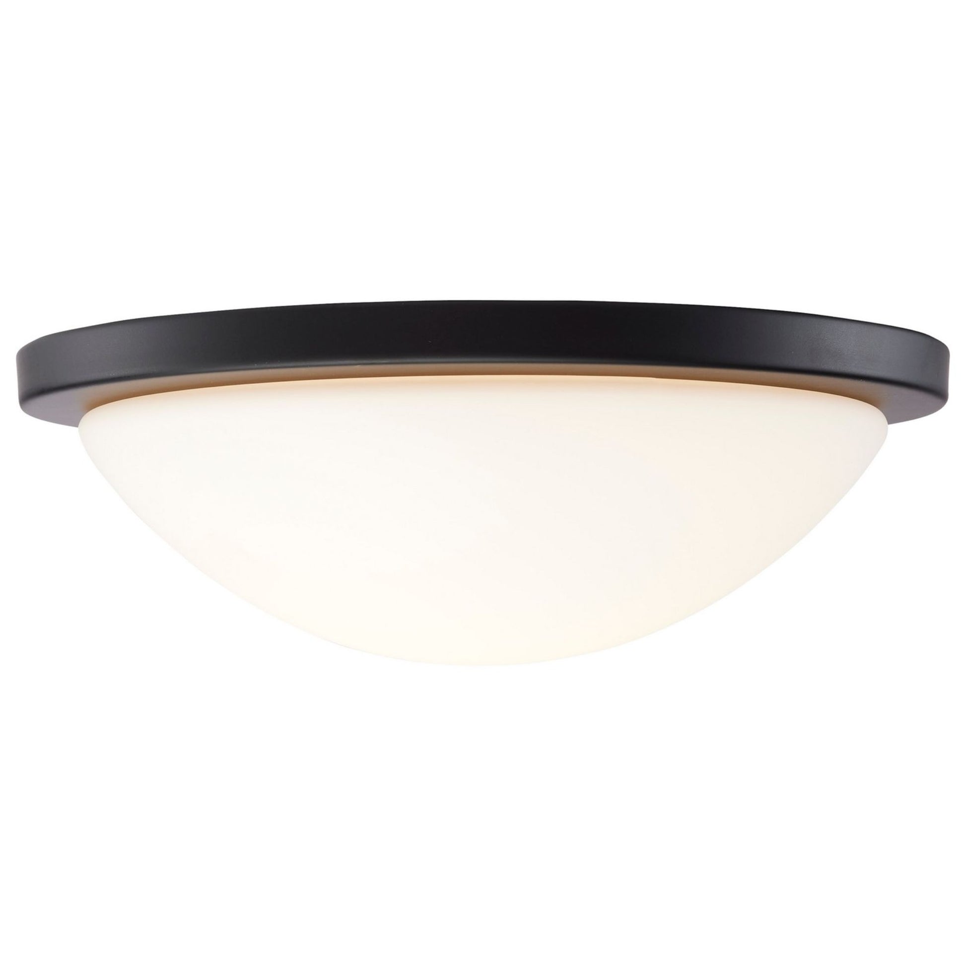 Button 13" LED Flush Mount, 3CCT, Matte Black Finish, 120V - Bees Lighting