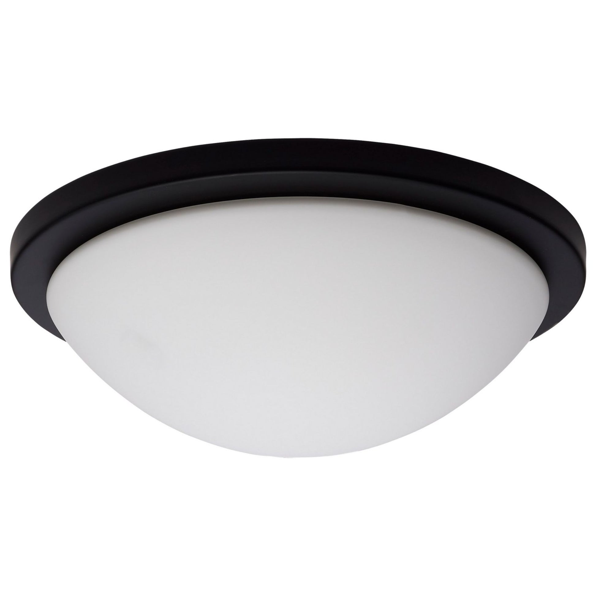 Button 13" LED Flush Mount, 3CCT, Matte Black Finish, 120V - Bees Lighting