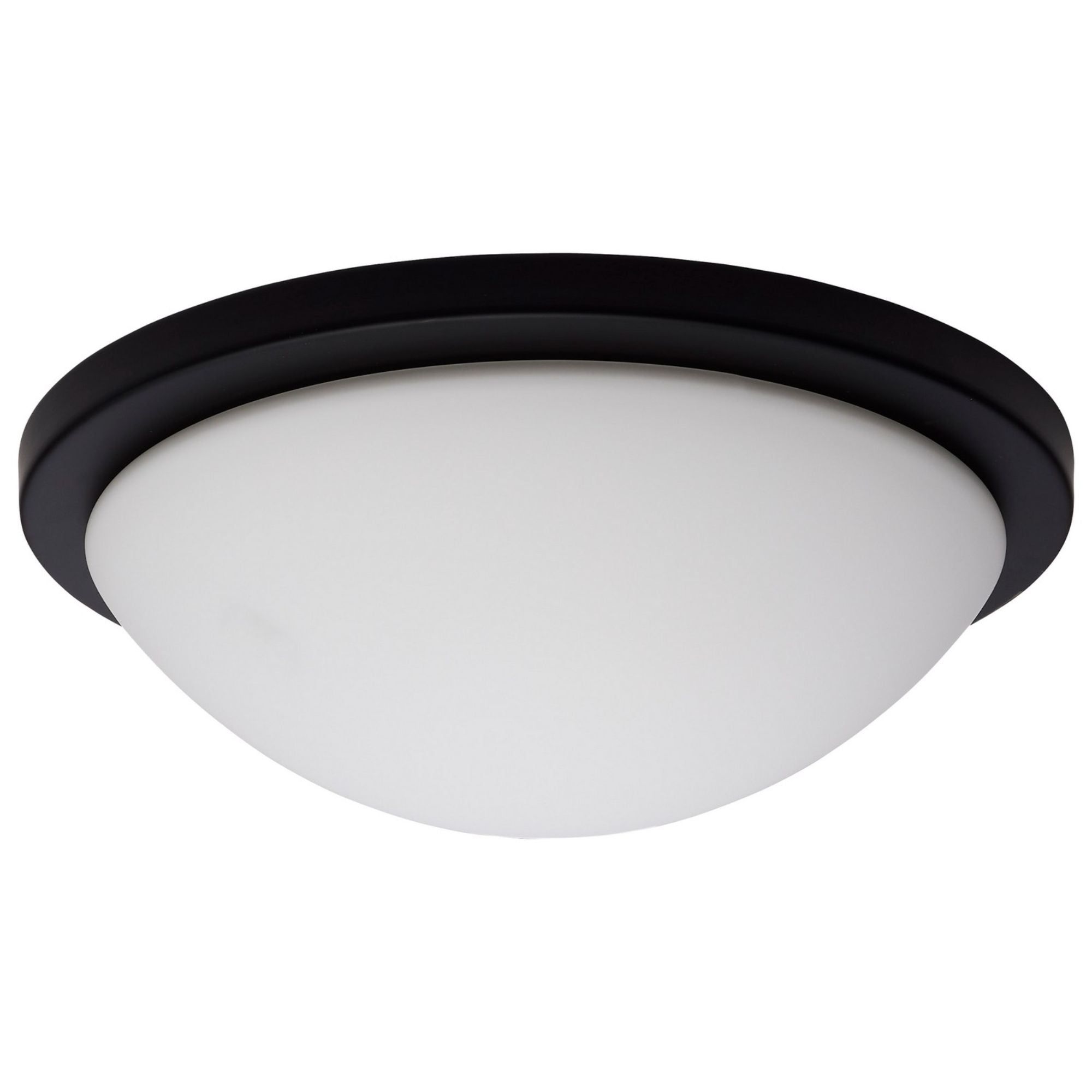 Button 13" LED Flush Mount, 3CCT, Matte Black Finish, 120V - Bees Lighting