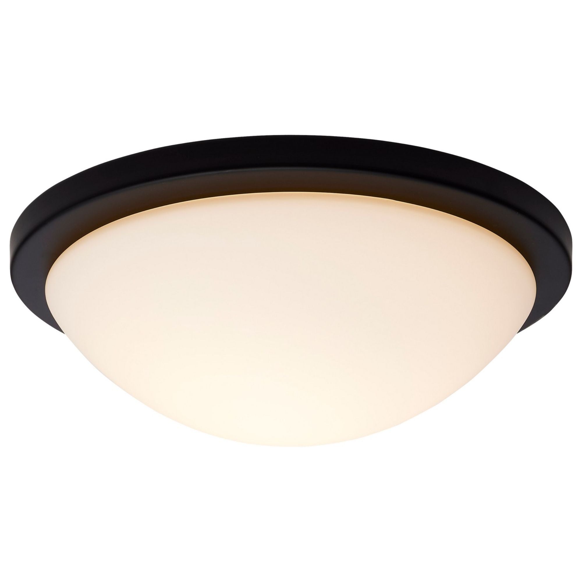 Button 13" LED Flush Mount, 3CCT, Matte Black Finish, 120V - Bees Lighting
