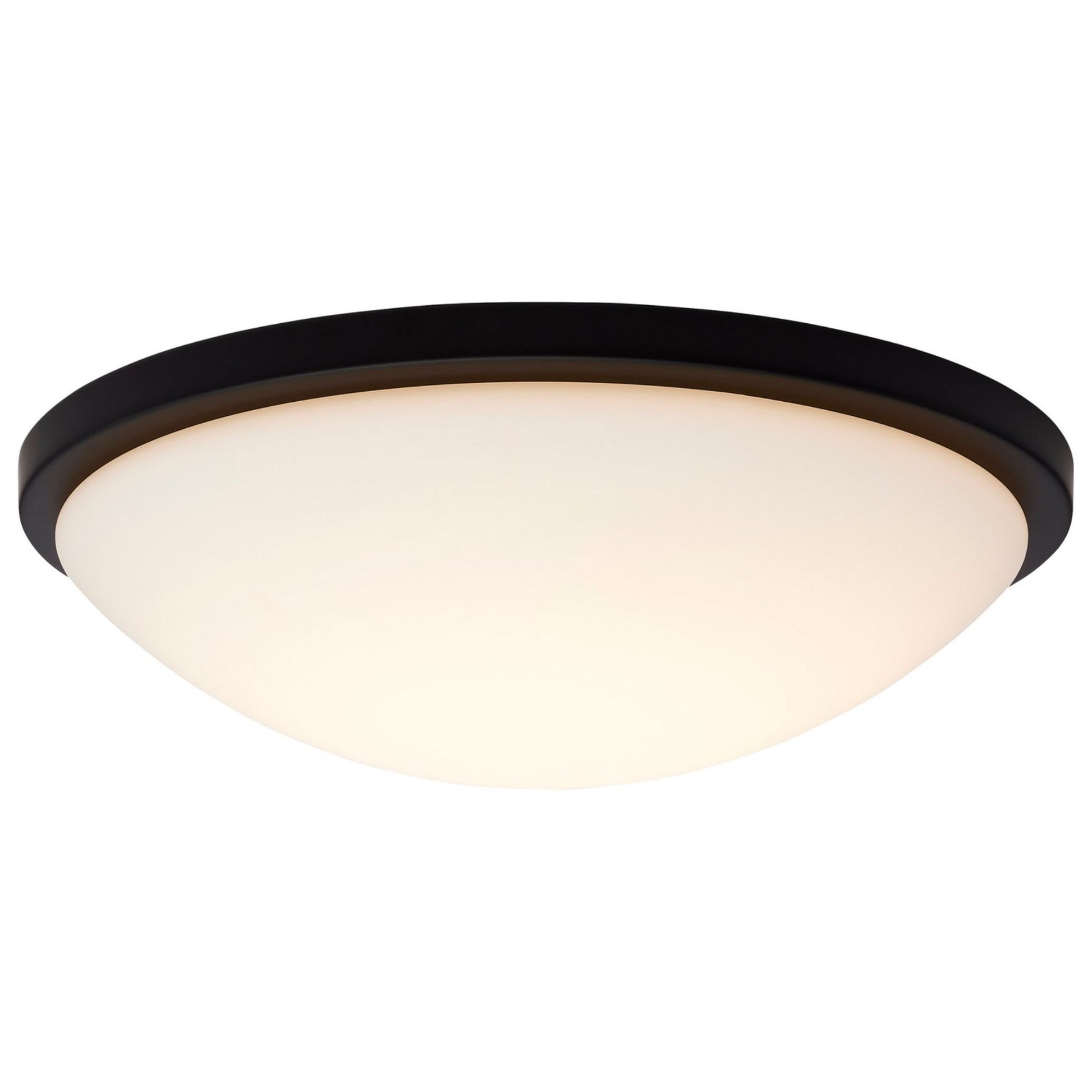 Button 17" LED Flush Mount, 3CCT, Matte Black Finish, 120V - Bees Lighting
