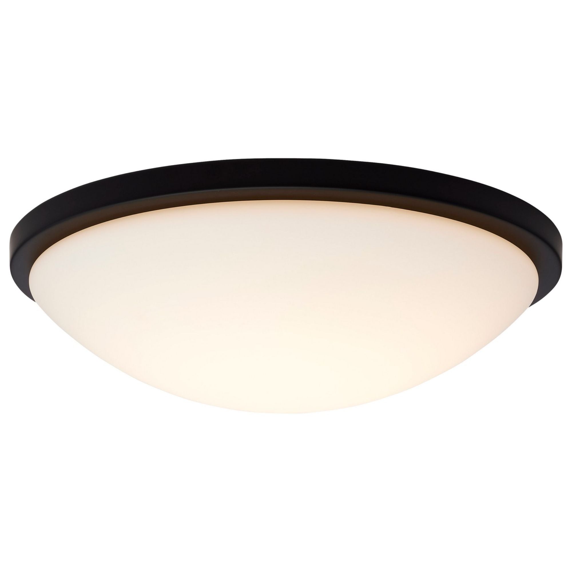 Button 17" LED Flush Mount, 3CCT, Matte Black Finish, 120V - Bees Lighting