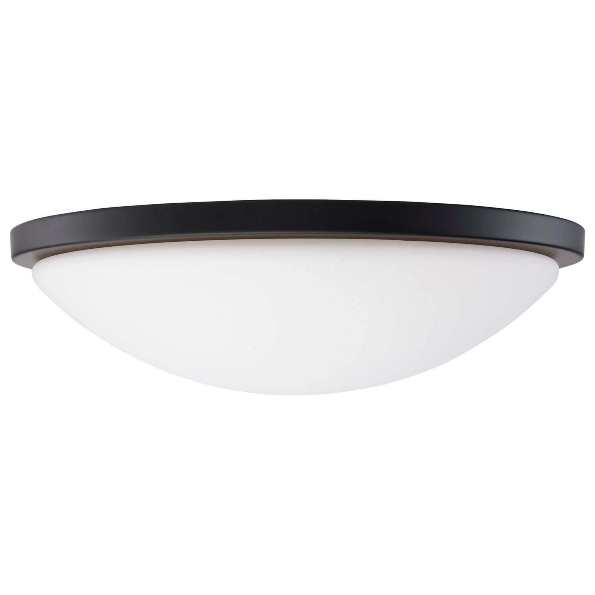 Button 17" LED Flush Mount, 3CCT, Matte Black Finish, 120V - Bees Lighting