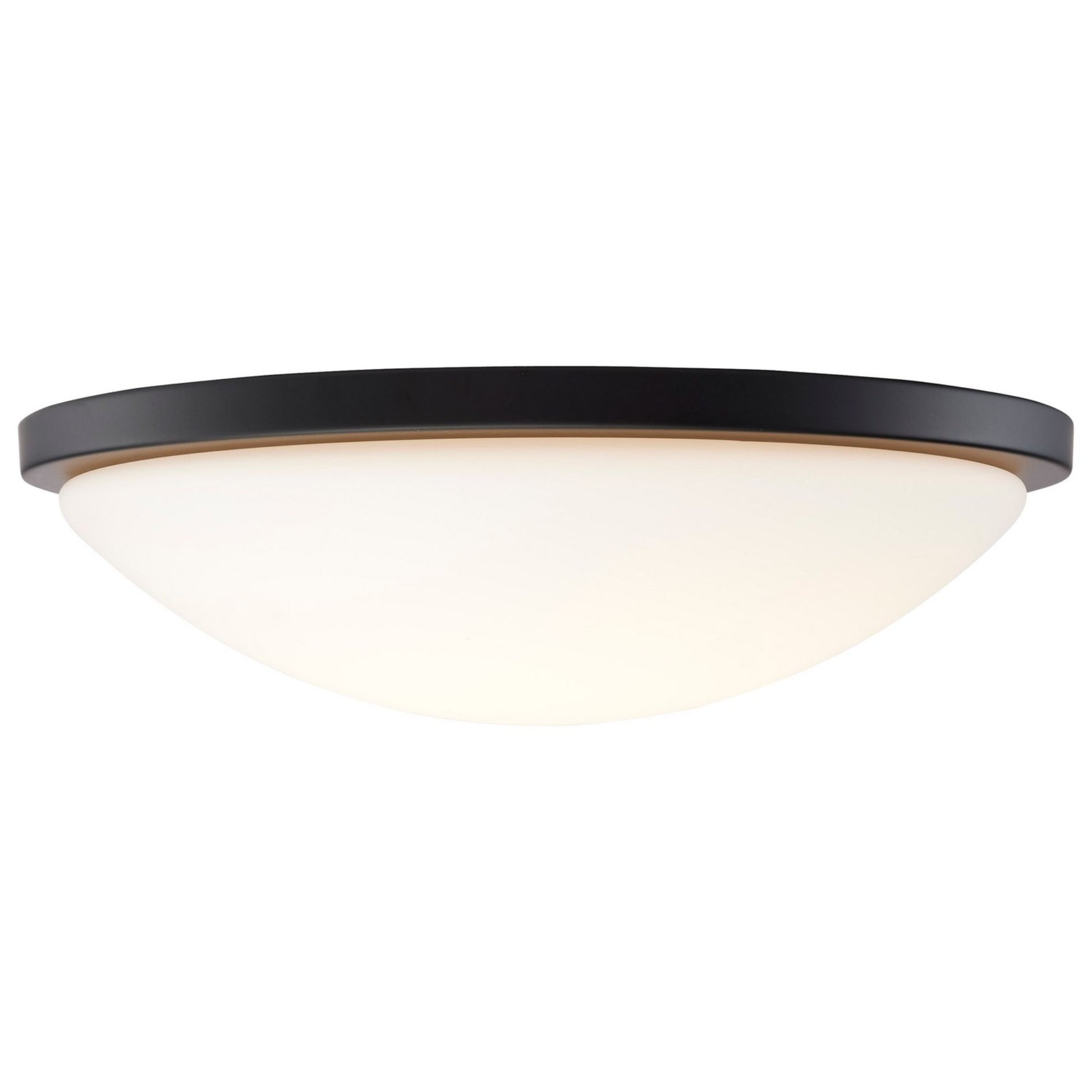 Button 17" LED Flush Mount, 3CCT, Matte Black Finish, 120V - Bees Lighting