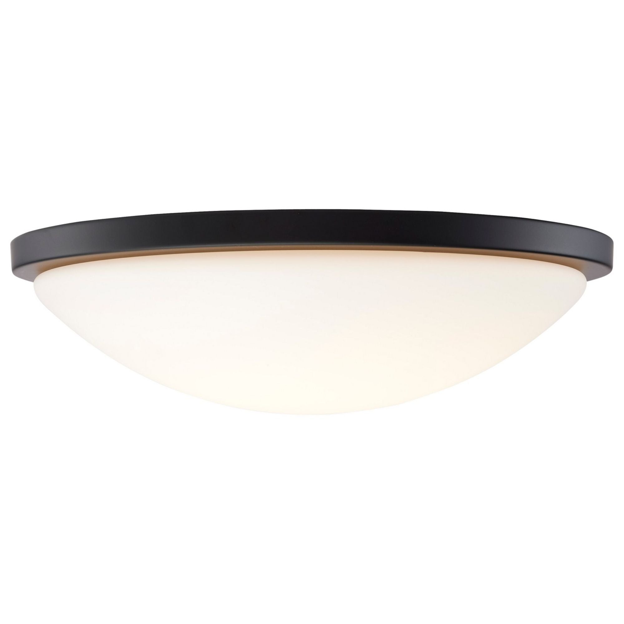 Button 17" LED Flush Mount, 3CCT, Matte Black Finish, 120V - Bees Lighting