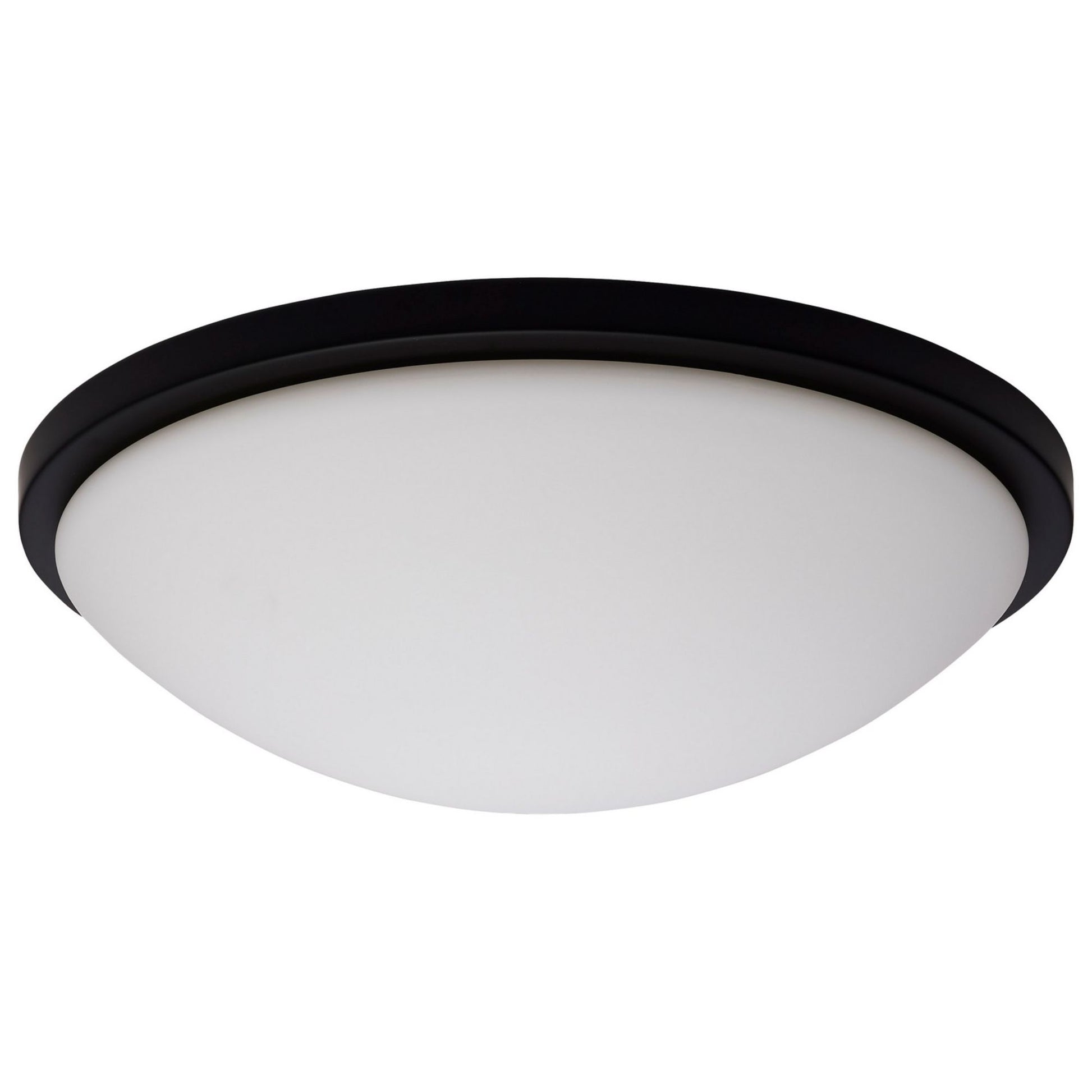 Button 17" LED Flush Mount, 3CCT, Matte Black Finish, 120V - Bees Lighting