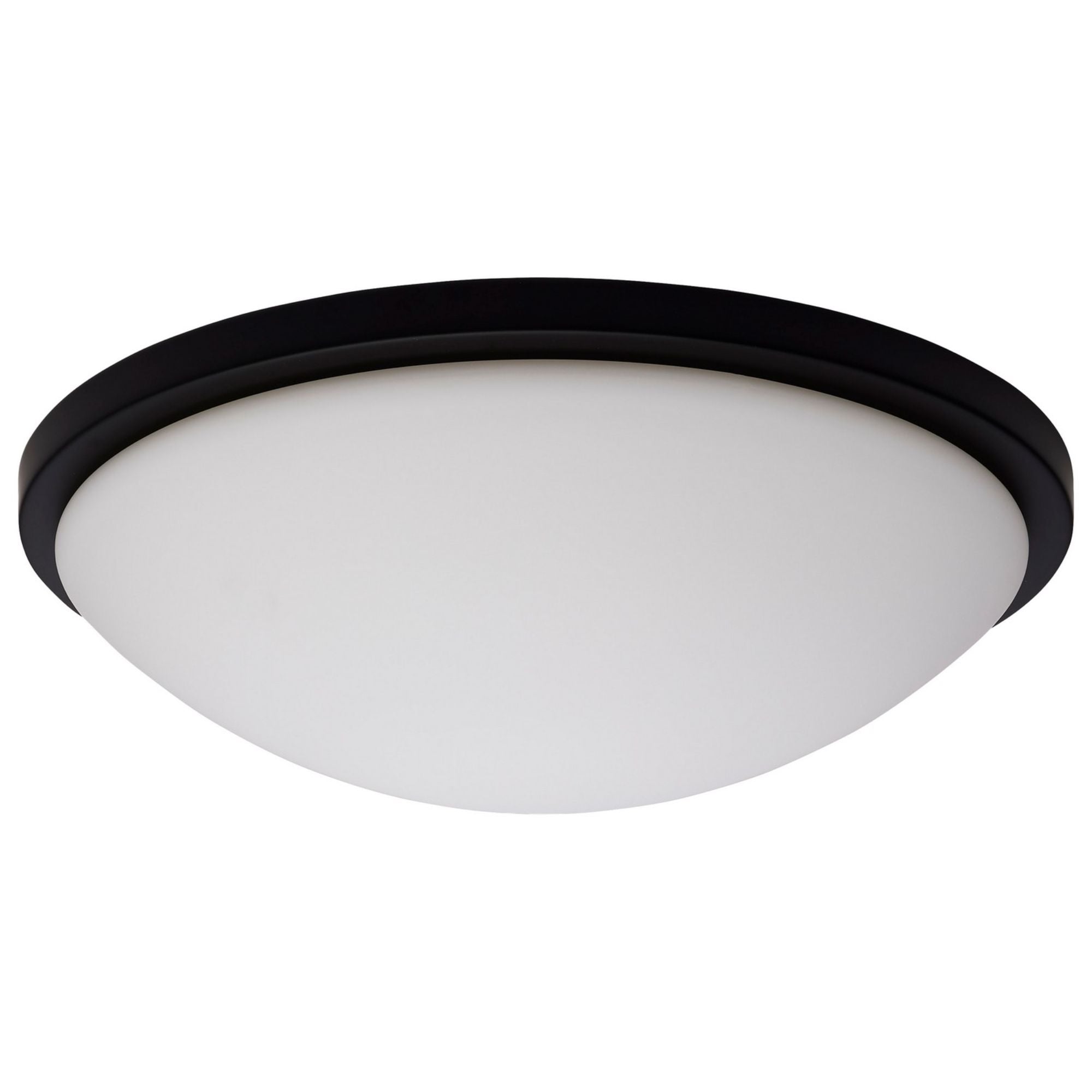 Button 17" LED Flush Mount, 3CCT, Matte Black Finish, 120V - Bees Lighting