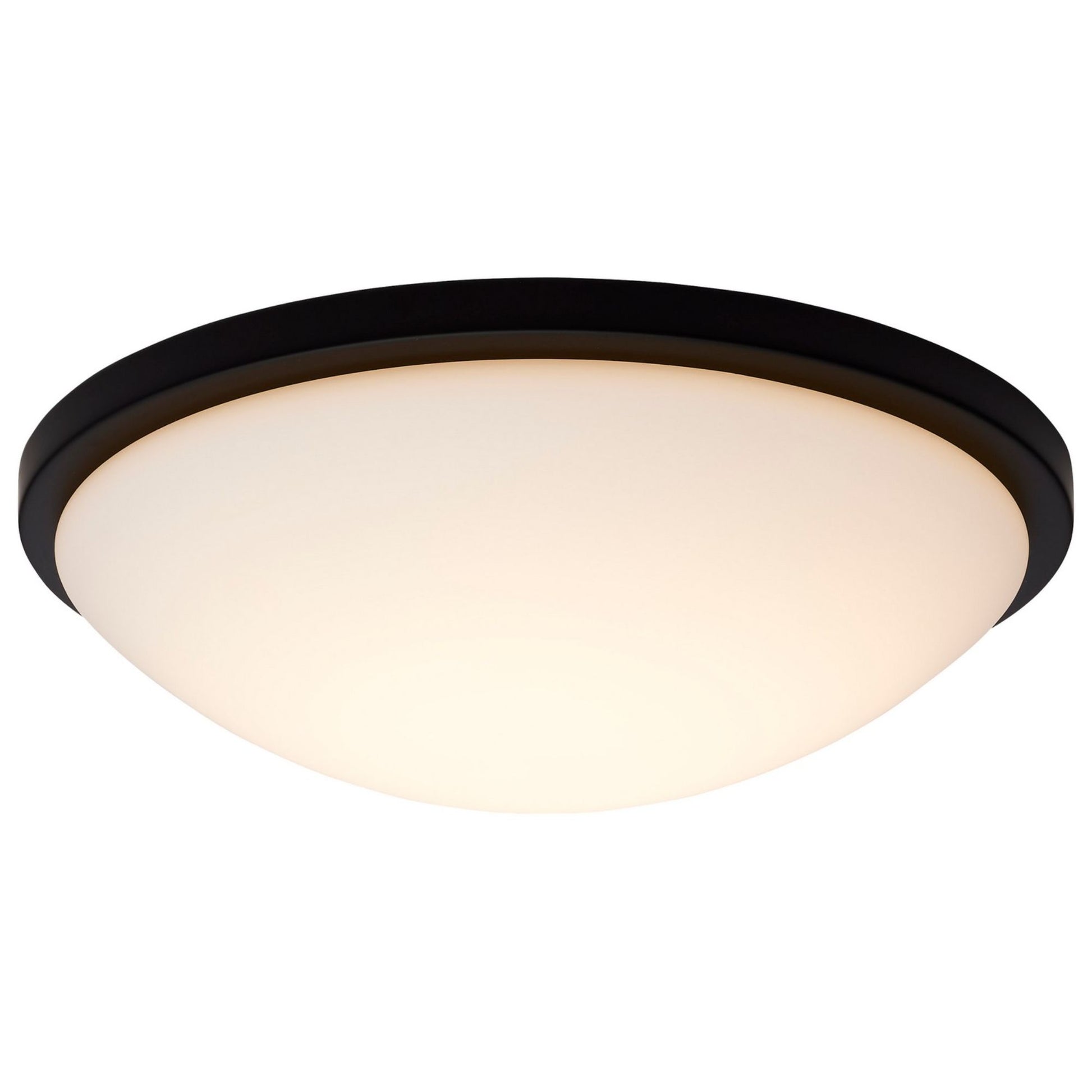 Button 17" LED Flush Mount, 3CCT, Matte Black Finish, 120V - Bees Lighting