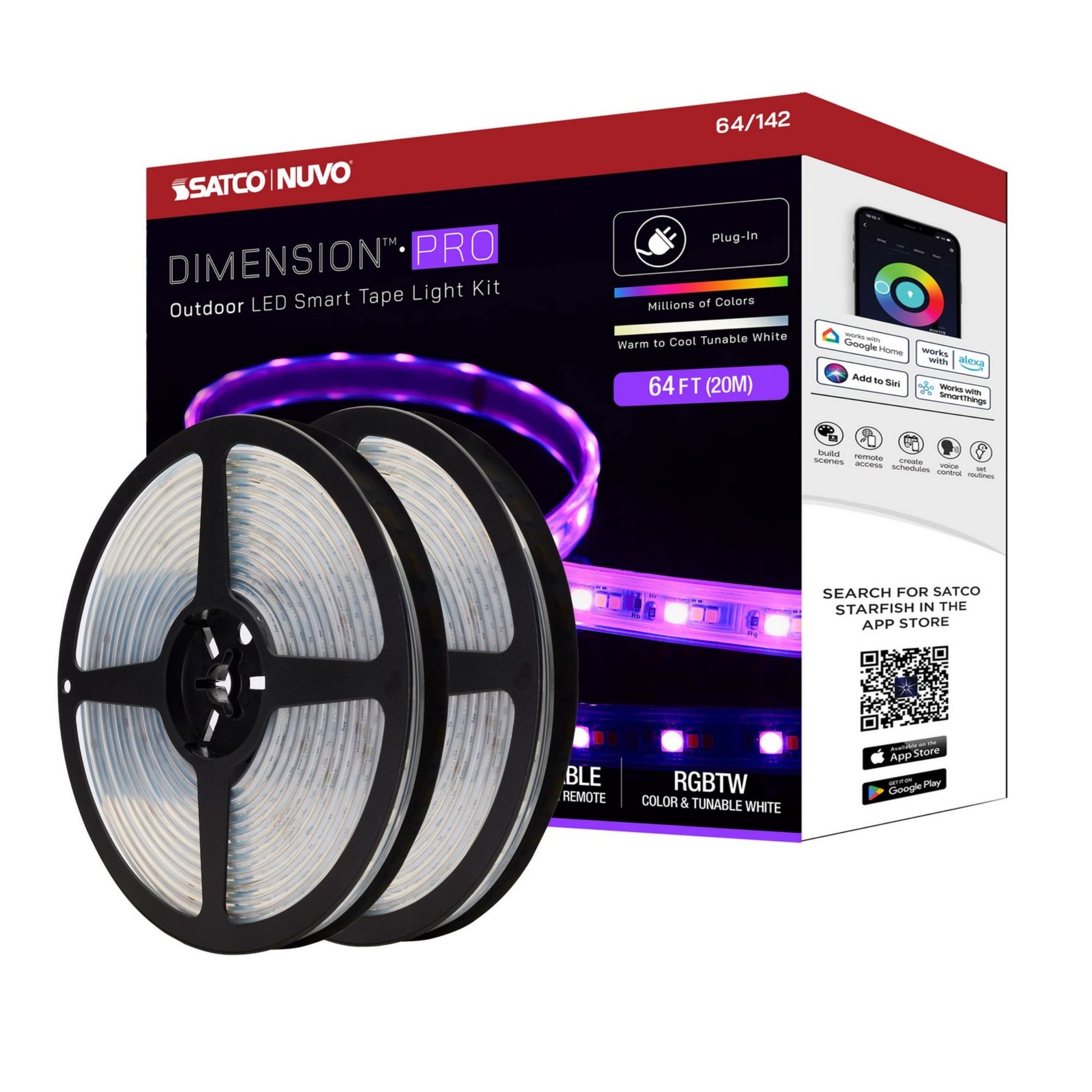 Dimension Pro Outdoor LED Smart Tape Light Kit, RGBTW - Bees Lighting
