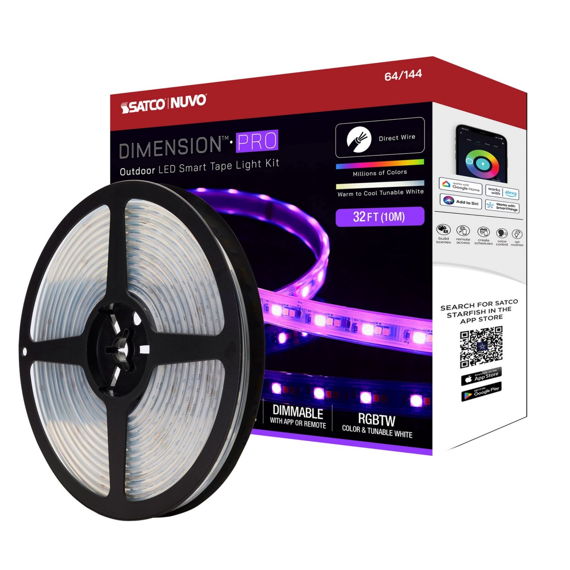 Dimension Pro Outdoor LED Smart Tape Light Kit, RGBTW - Bees Lighting
