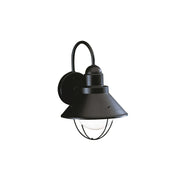 Seaside 12" Outdoor Wall Light, Black Finish - Bees Lighting