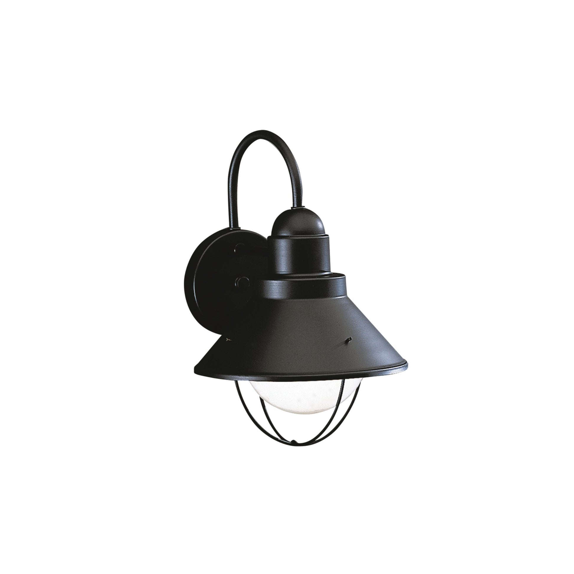 Seaside 12" Outdoor Wall Light, Black Finish - Bees Lighting