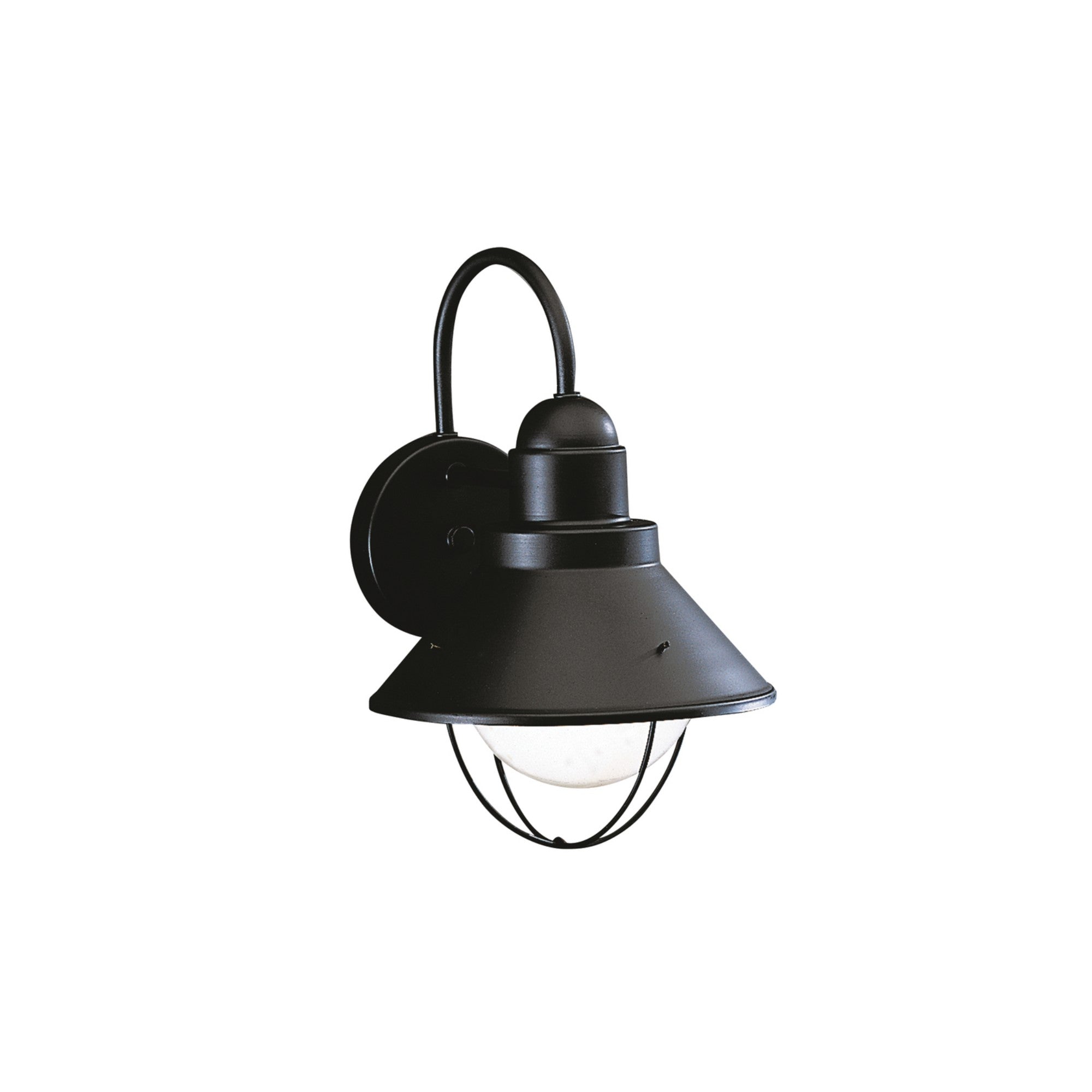 Seaside 12" Outdoor Wall Light, Black Finish - Bees Lighting