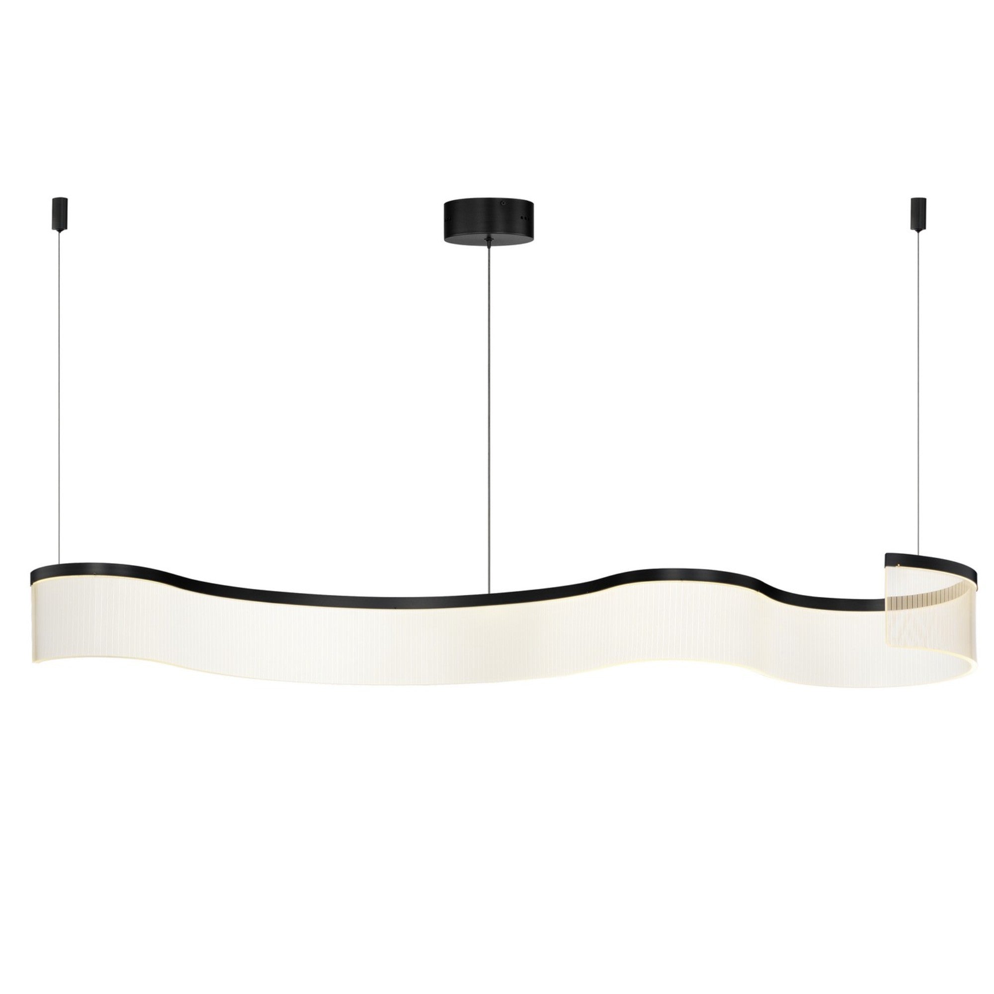 Sonata 59" Linear LED Pendant, Black Finish - Bees Lighting