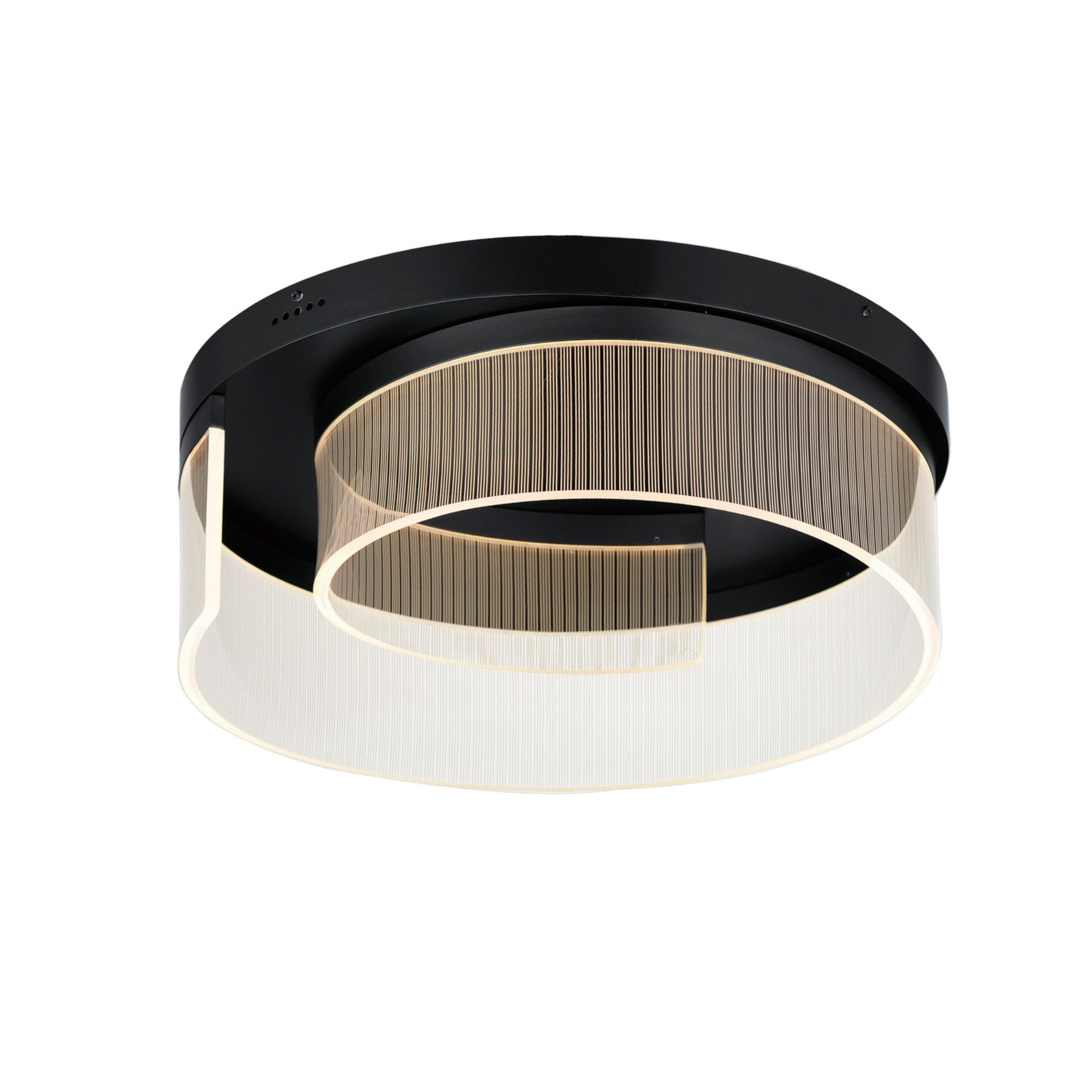 Sonata 20" LED Flush Mount, 1300 Lumens, Black Finish - Bees Lighting