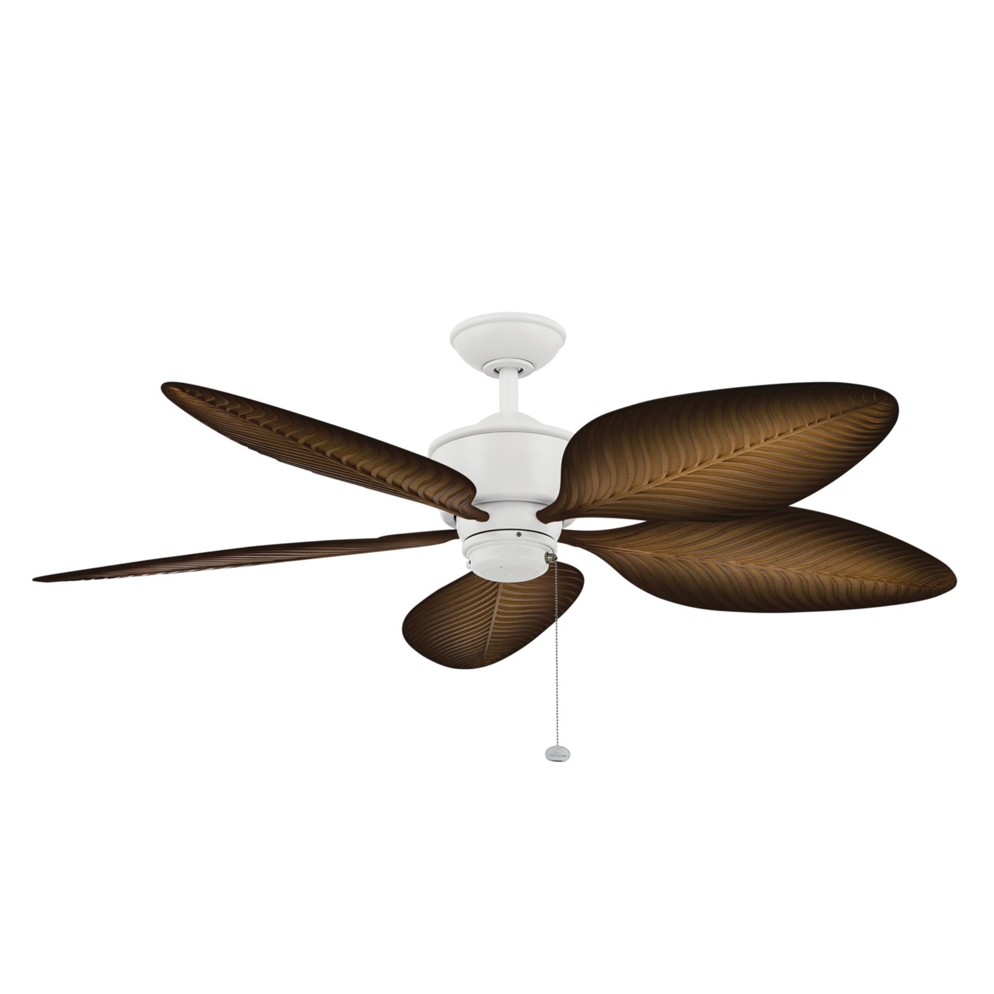 Nani 56" Palm-Leaf Blades Outdoor Ceiling Fan - Bees Lighting