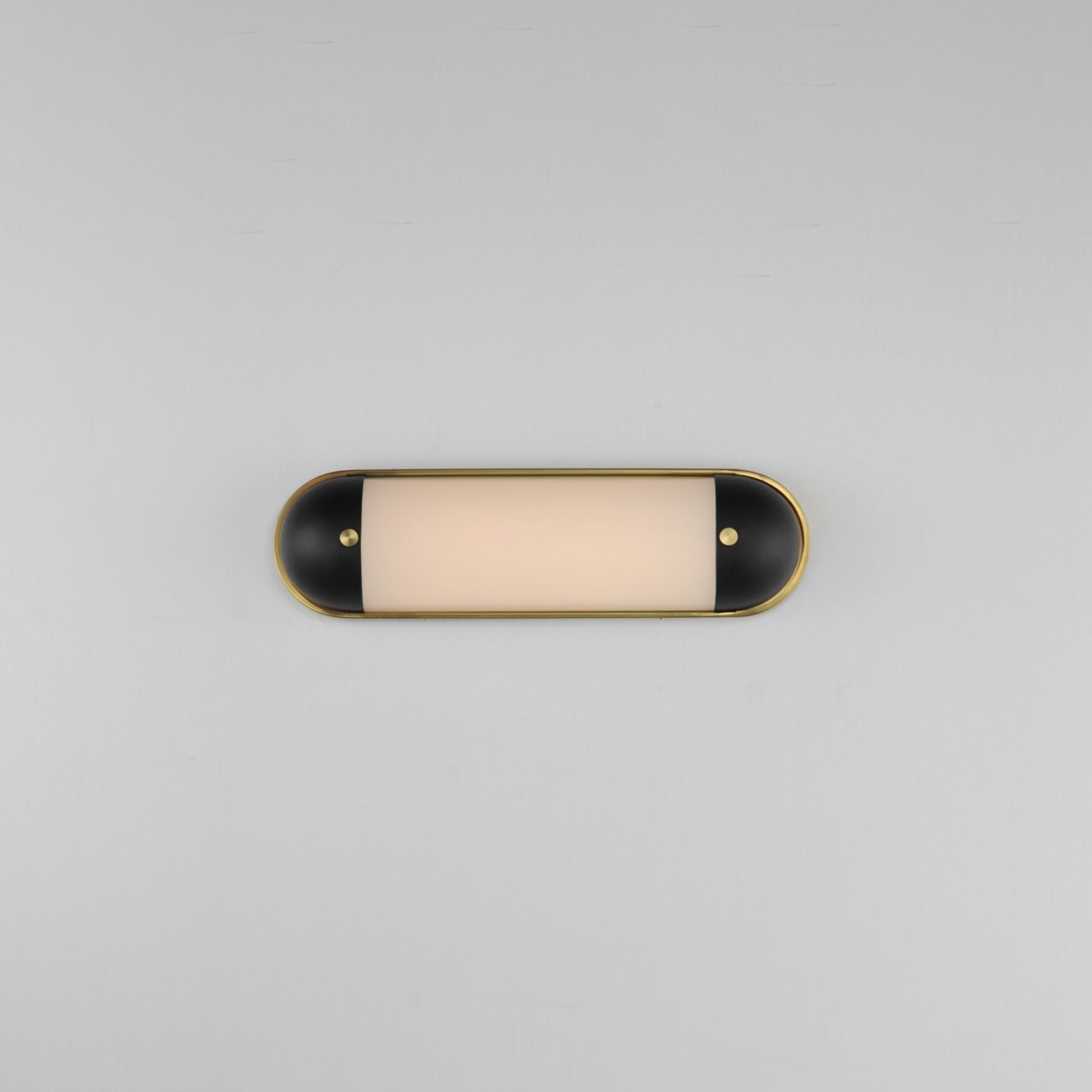 Capsule 18" LED Bath Vanity, Black & Natural Aged Brass Finish - Bees Lighting
