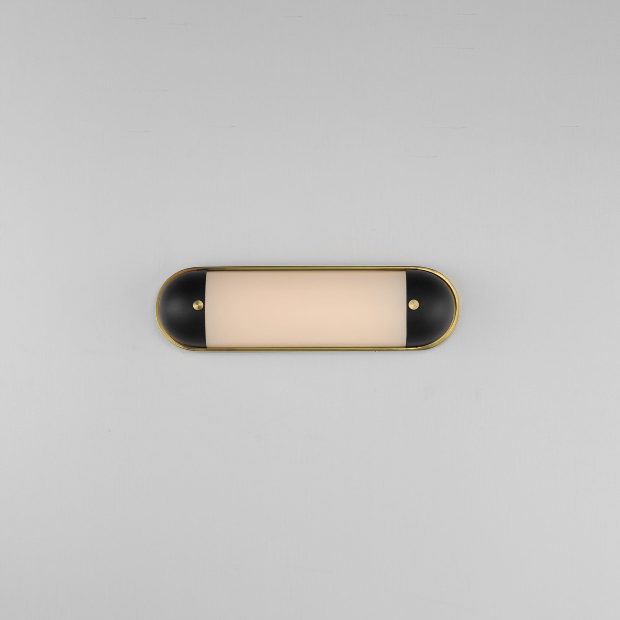 Capsule 18" LED Bath Vanity, Black & Natural Aged Brass Finish - Bees Lighting