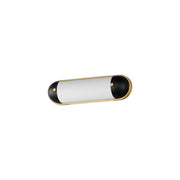 Capsule 18" LED Bath Vanity, Black & Natural Aged Brass Finish - Bees Lighting