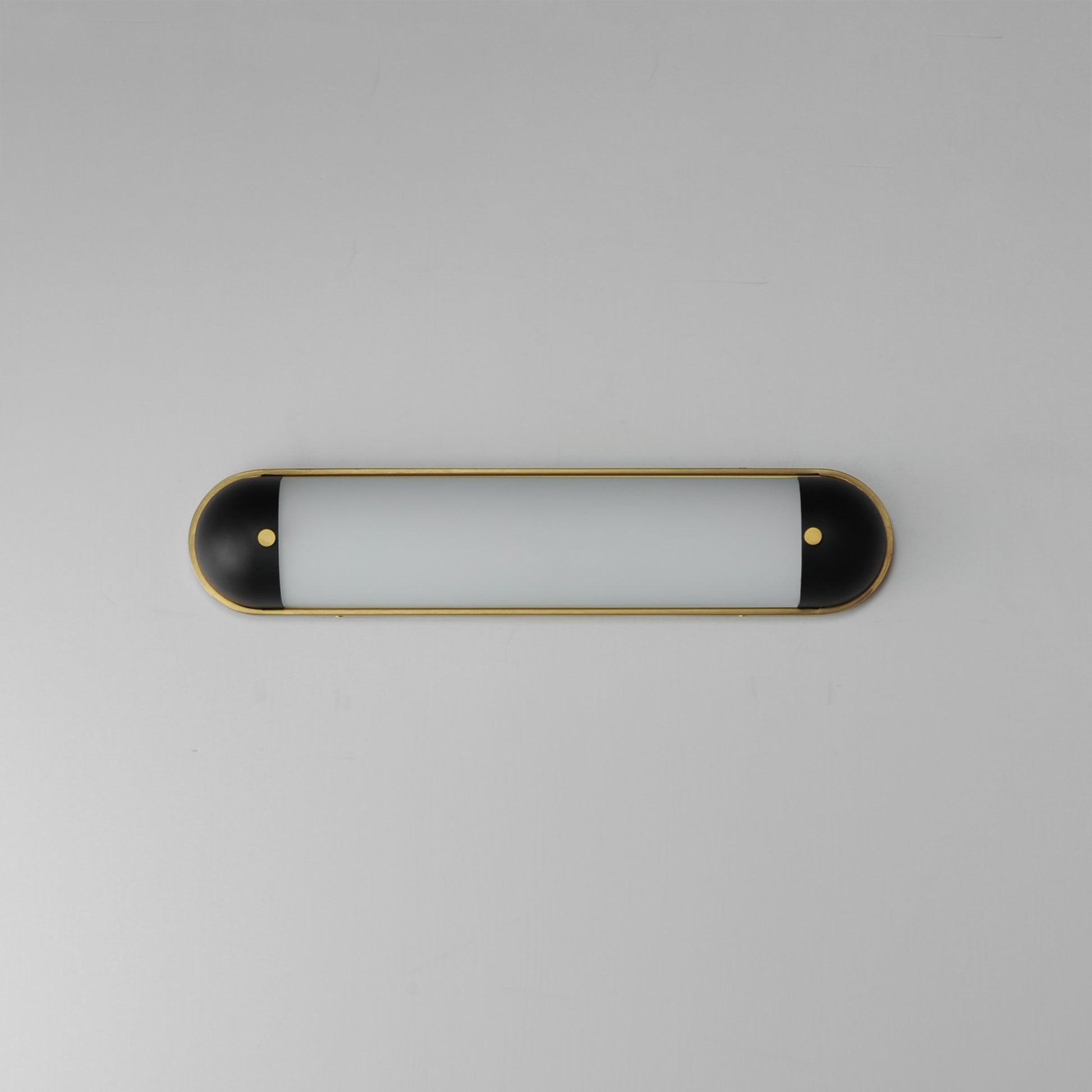 Capsule 24" LED Bath Vanity, Black & Natural Aged Brass Finish - Bees Lighting