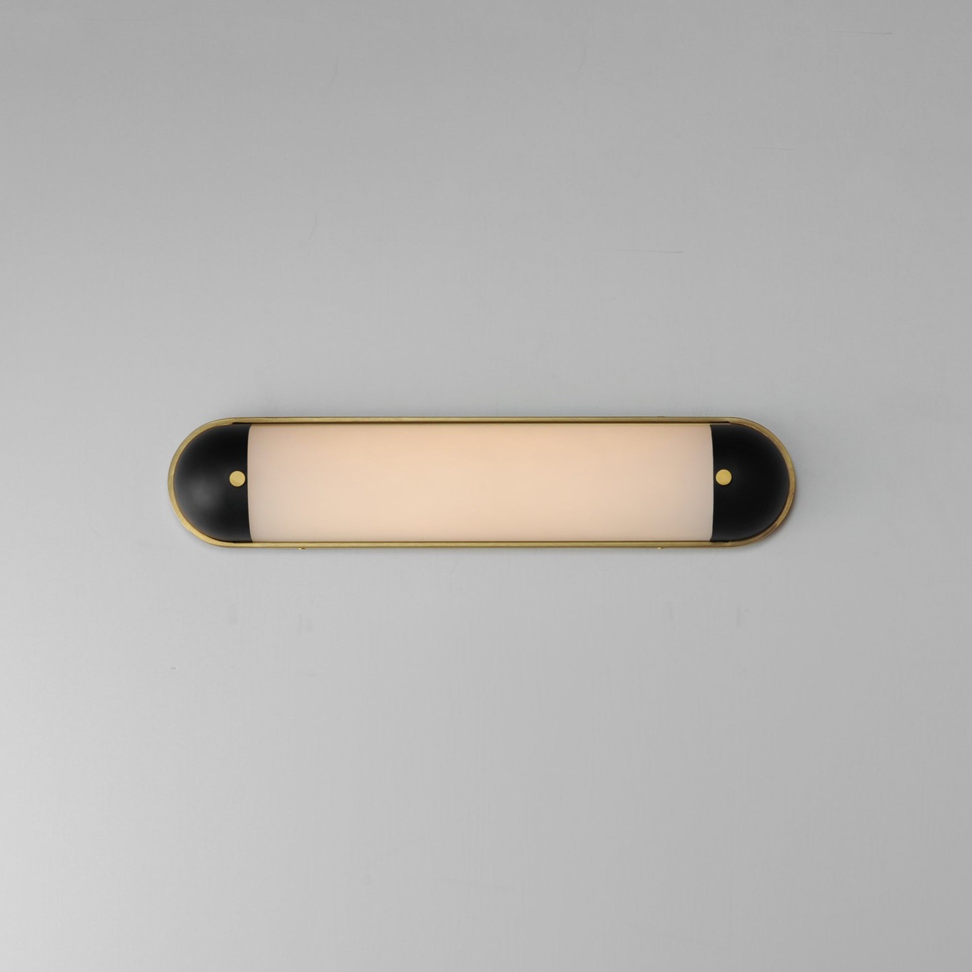 Capsule 24" LED Bath Vanity, Black & Natural Aged Brass Finish - Bees Lighting