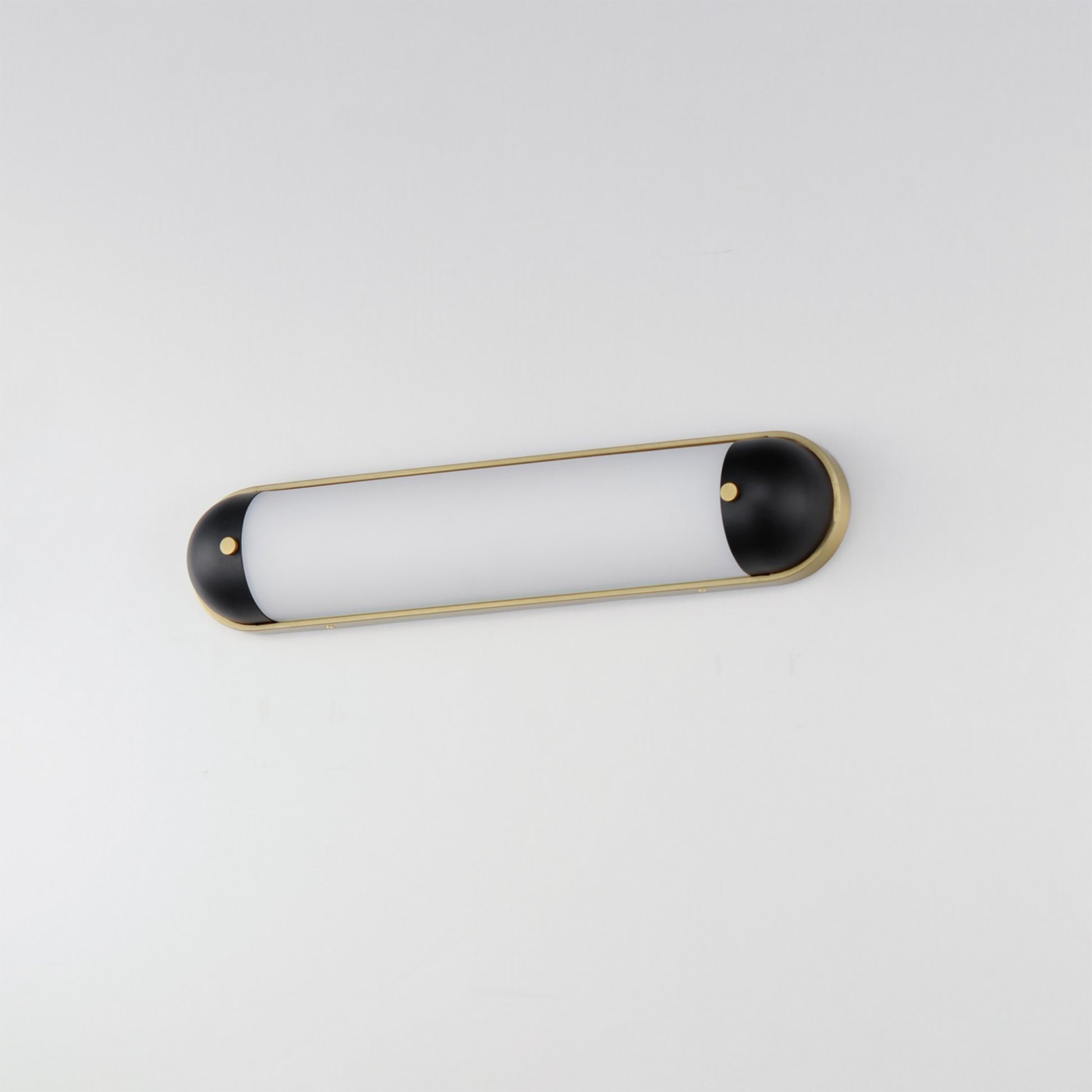 Capsule 24" LED Bath Vanity, Black & Natural Aged Brass Finish - Bees Lighting
