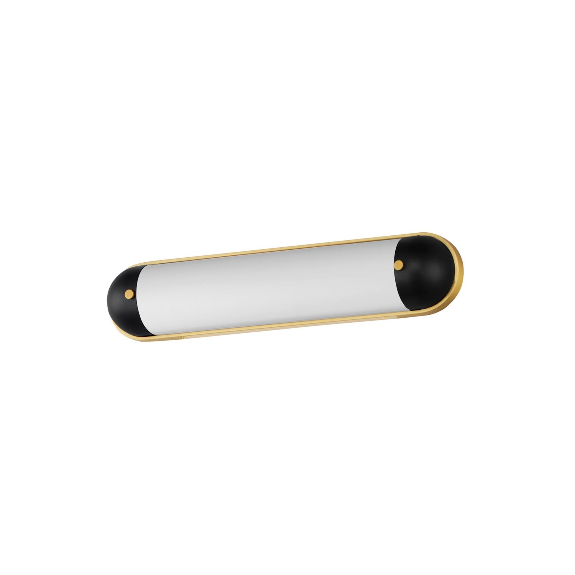 Capsule 24" LED Bath Vanity, Black & Natural Aged Brass Finish - Bees Lighting