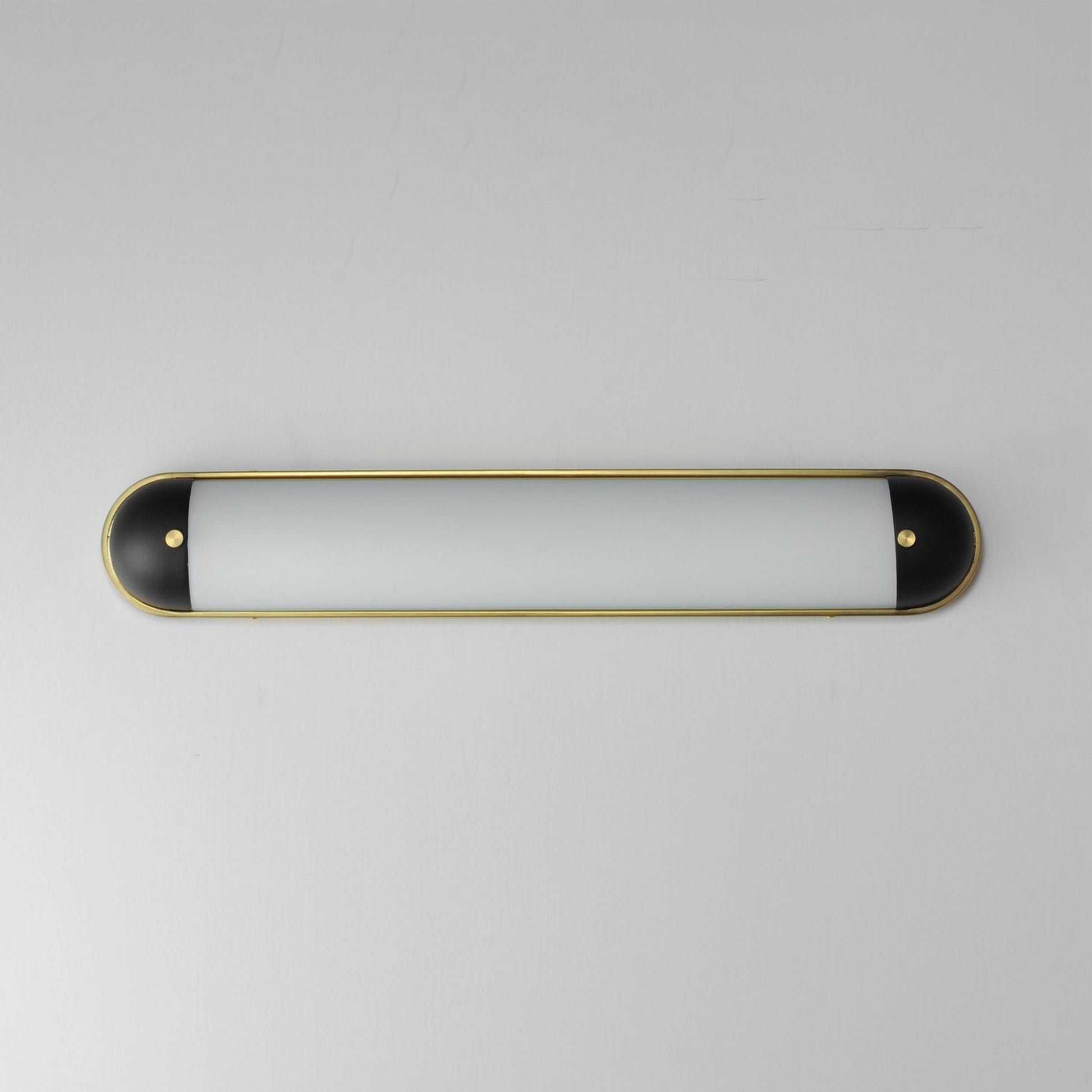 Capsule 30" LED Bath Vanity, Black & Natural Aged Brass Finish - Bees Lighting