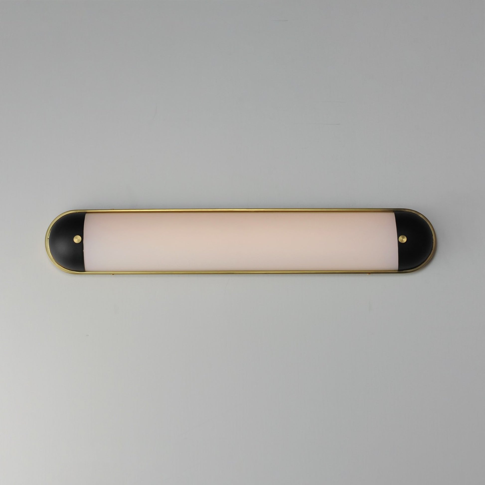 Capsule 30" LED Bath Vanity, Black & Natural Aged Brass Finish - Bees Lighting
