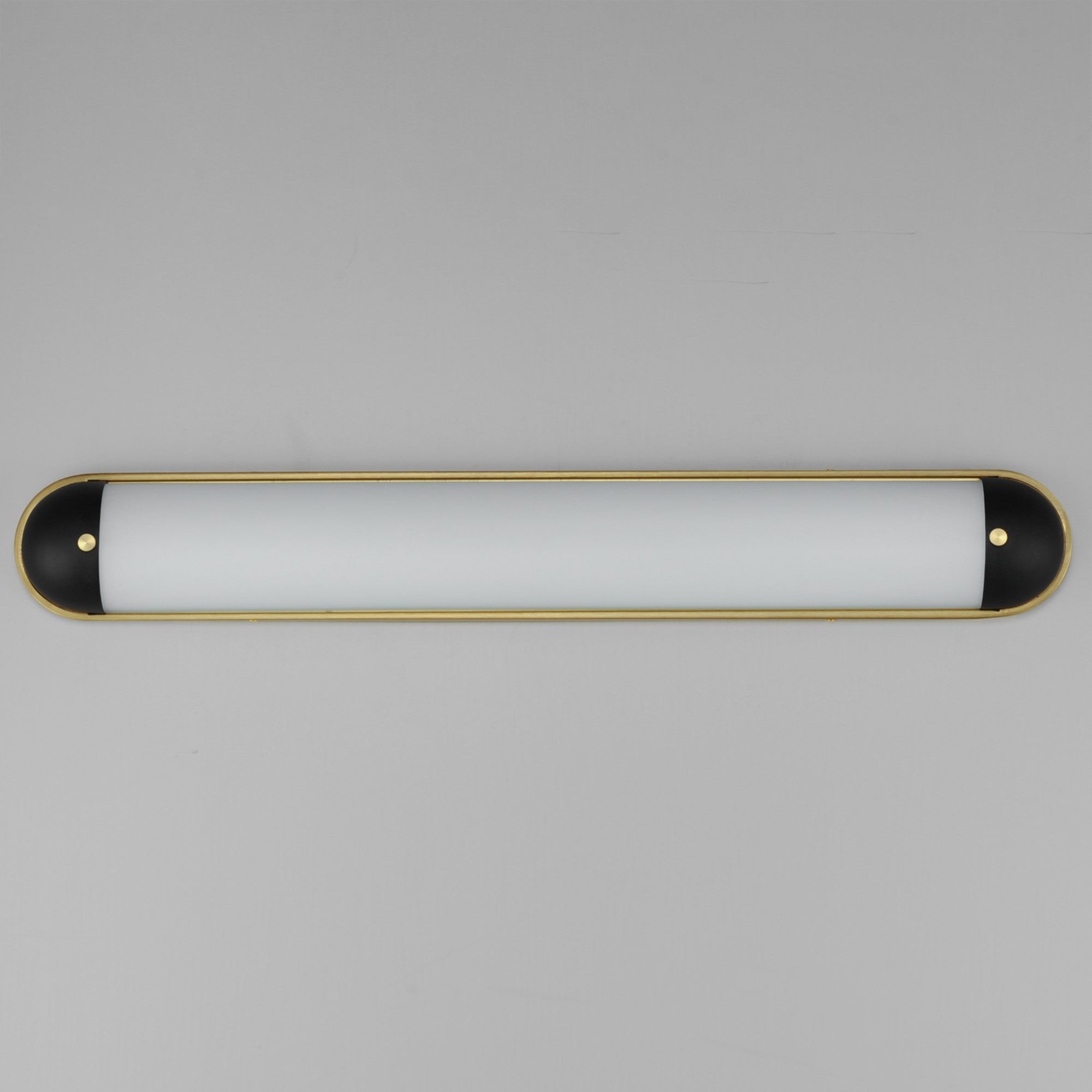 Capsule 36" LED Bath Vanity, Black & Natural Aged Brass Finish - Bees Lighting