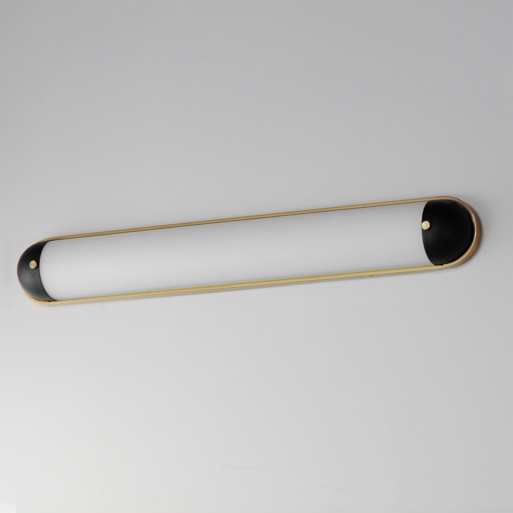 Capsule 36" LED Bath Vanity, Black & Natural Aged Brass Finish - Bees Lighting