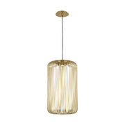Kai 12" LED Pendant, Plated Brass Finish - Bees Lighting