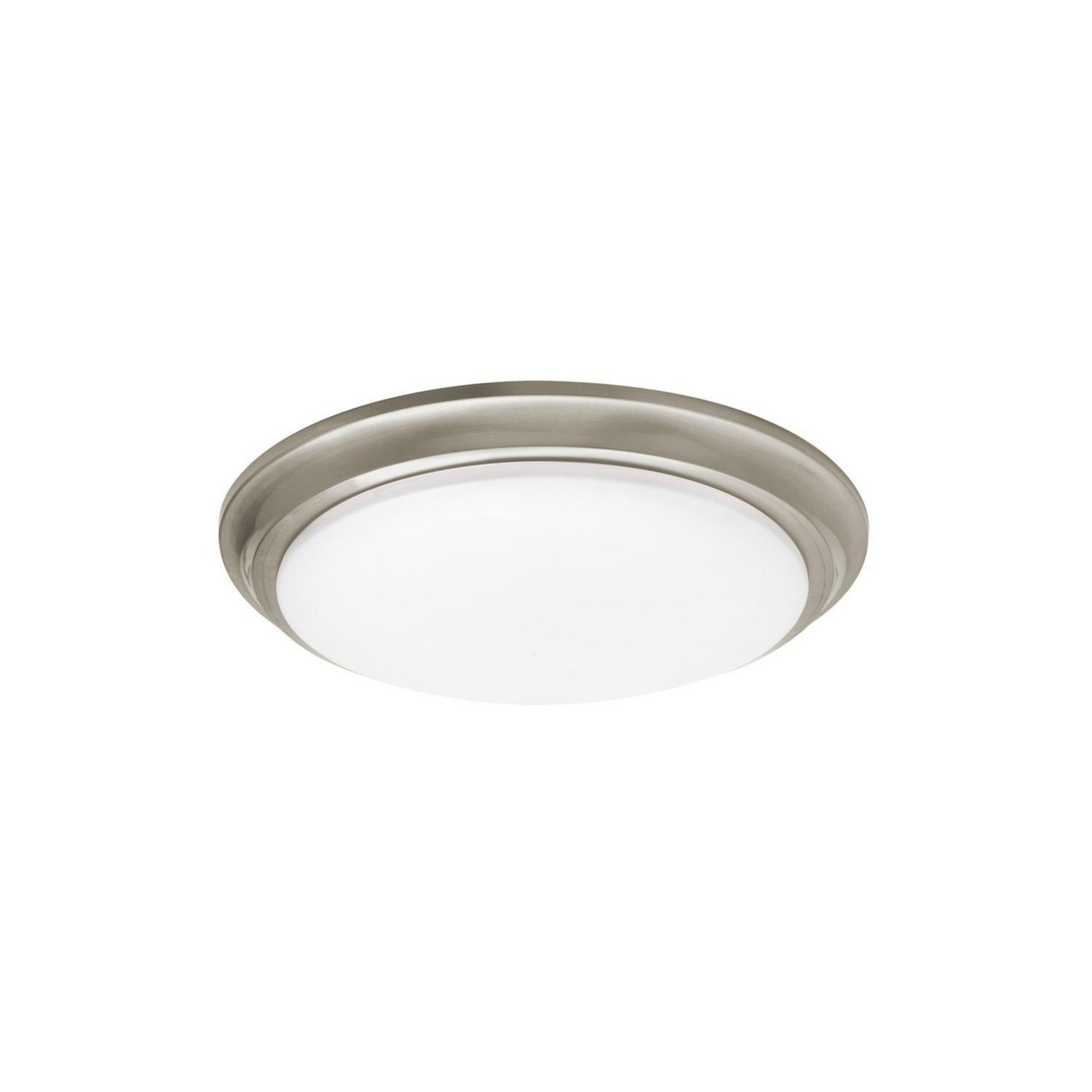 Baron 12" LED Flush Mount, Satin Nickel Finish - Bees Lighting