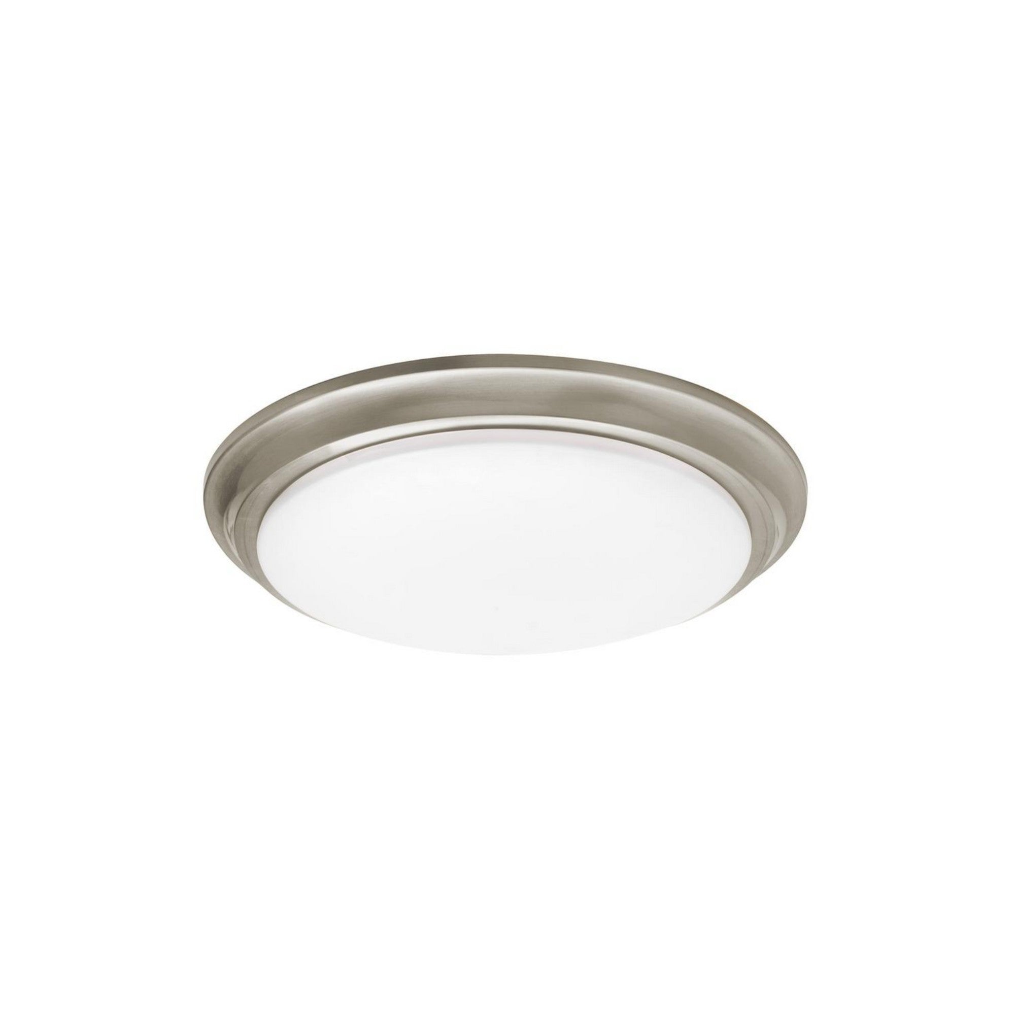 Baron 12" LED Flush Mount, Satin Nickel Finish - Bees Lighting