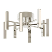 Indra 16" LED Semi-Flush Mount, Satin Nickel Finish - Bees Lighting