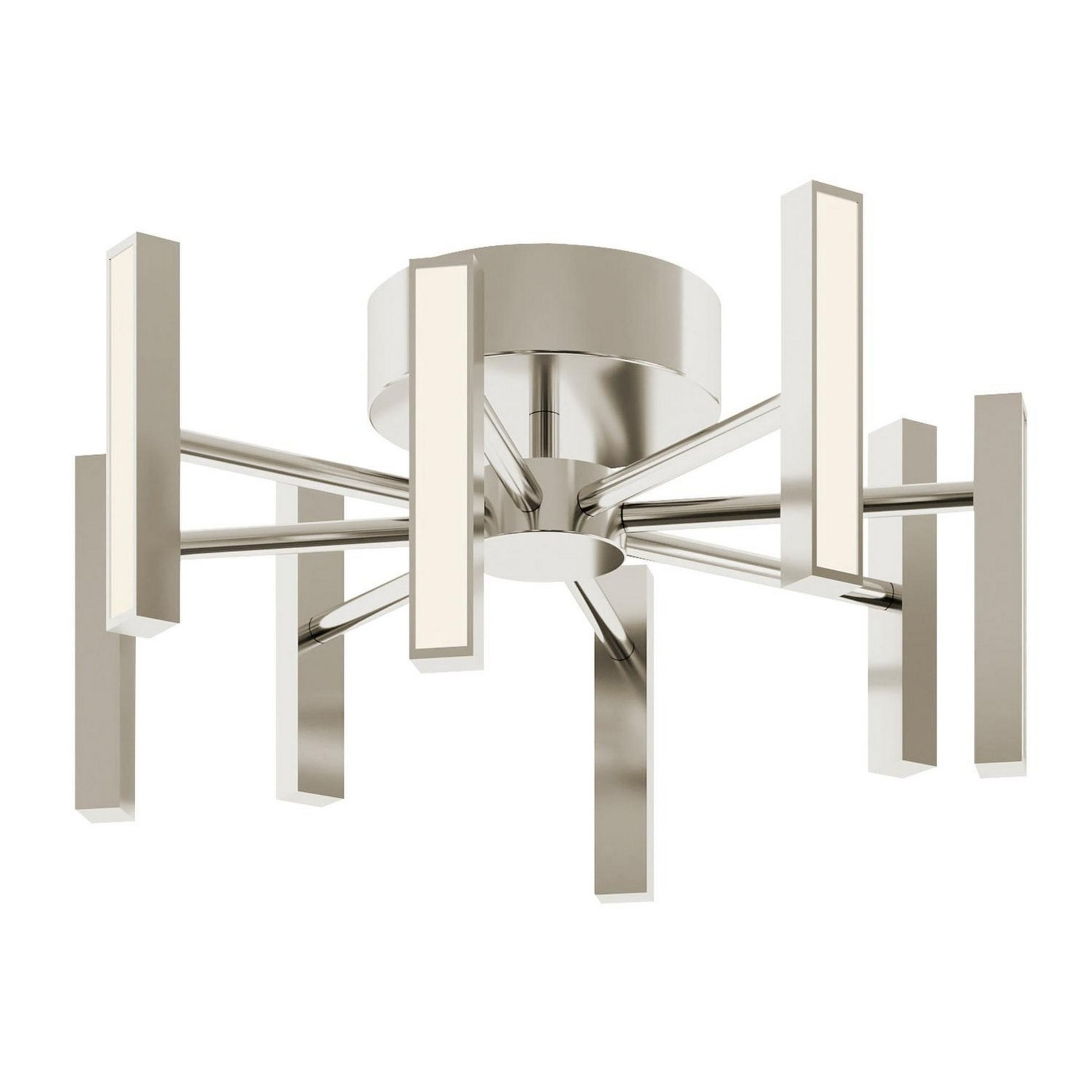 Indra 16" LED Semi-Flush Mount, Satin Nickel Finish - Bees Lighting