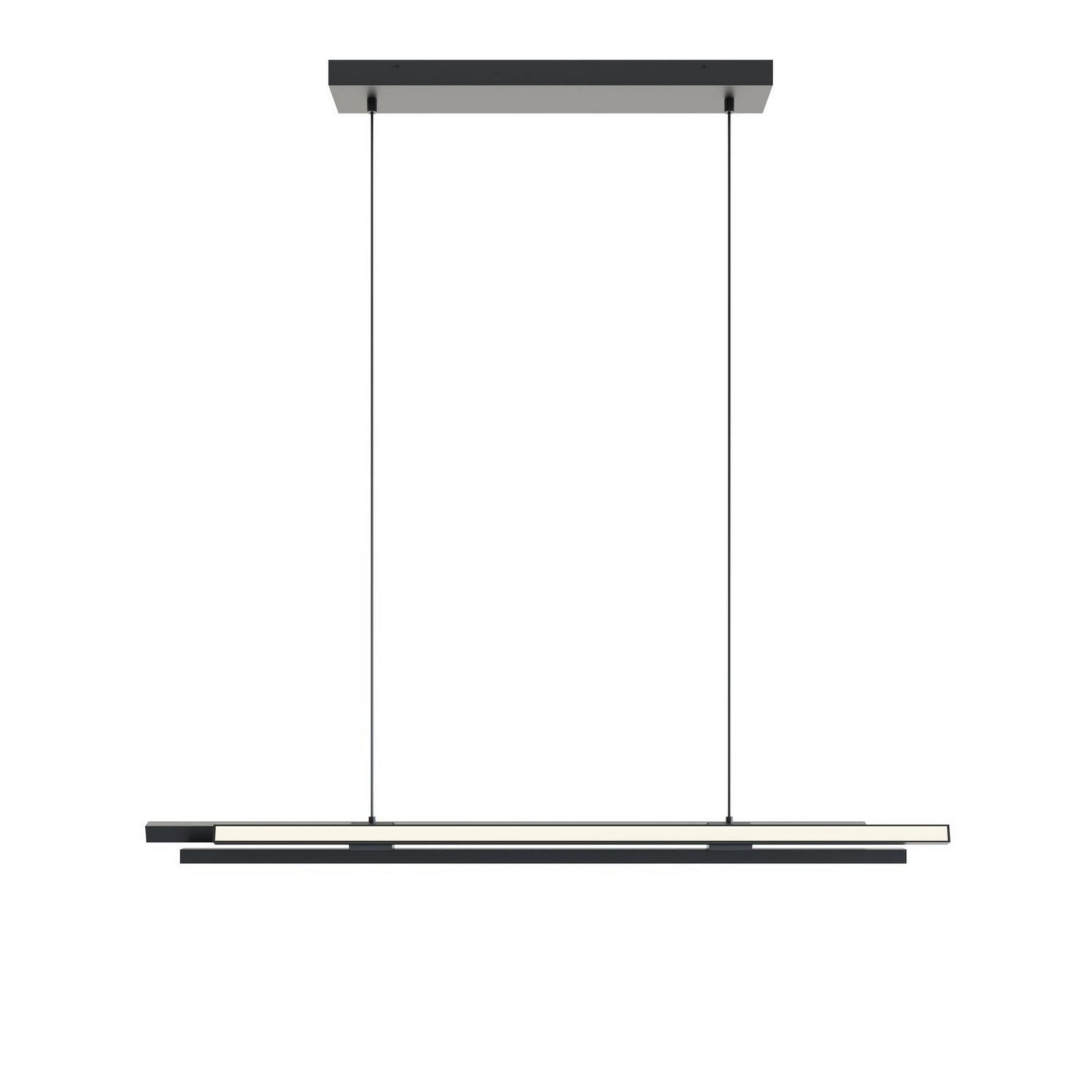 Indra 44" LED Linear Pendant, Black Finish - Bees Lighting