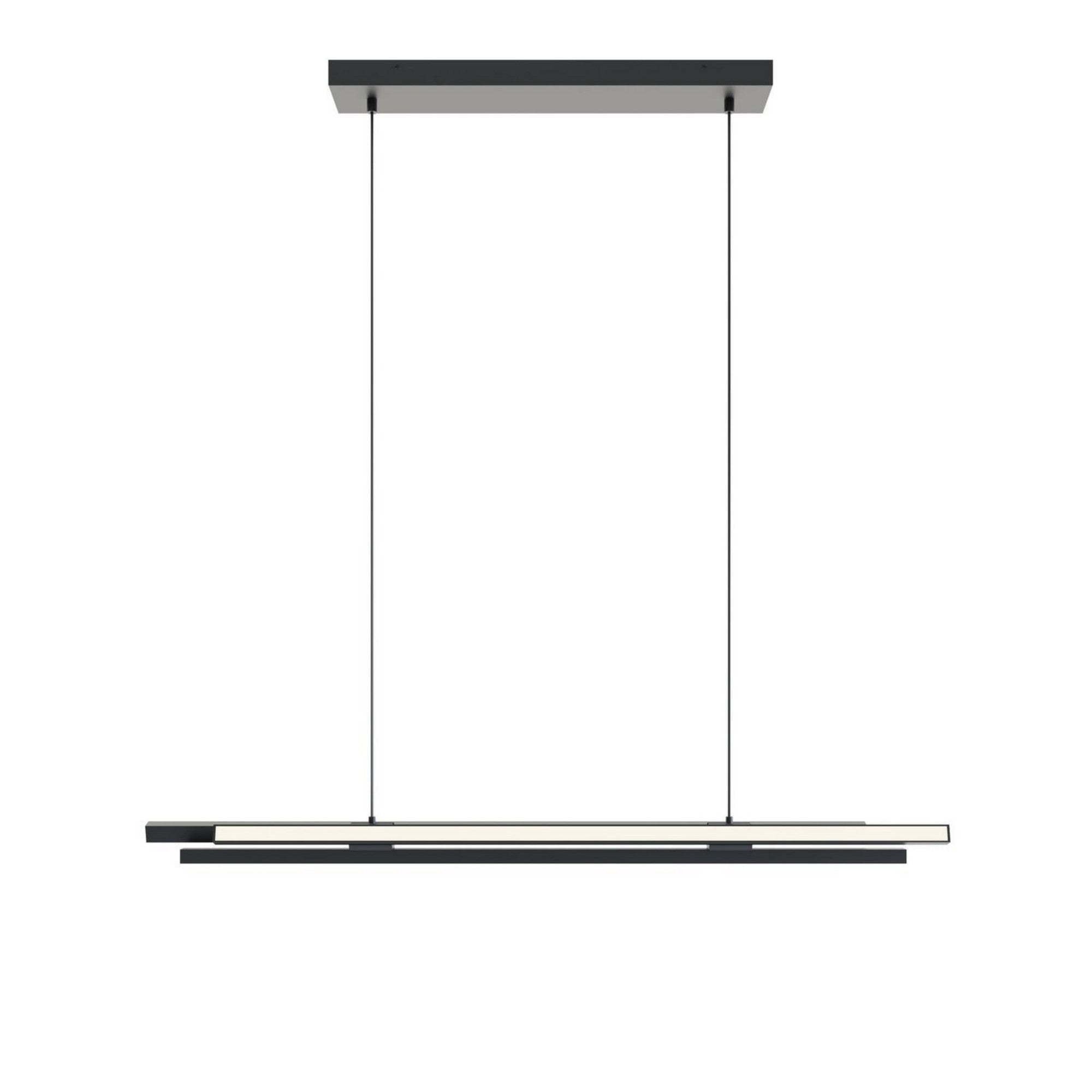 Indra 44" LED Linear Pendant, Black Finish - Bees Lighting