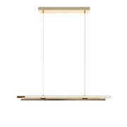 Indra 44" LED Linear Pendant, Satin Brass Finish - Bees Lighting