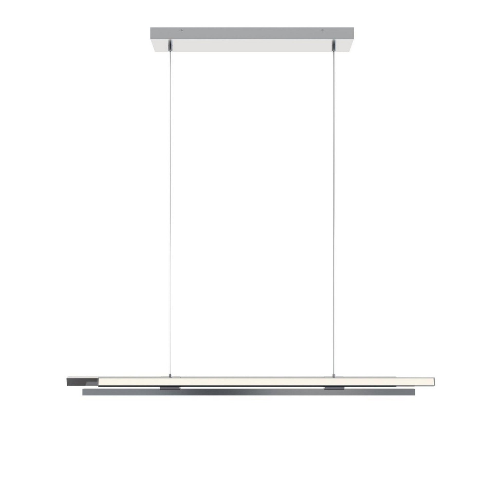 Indra 44" LED Linear Pendant, Satin Nickel Finish - Bees Lighting
