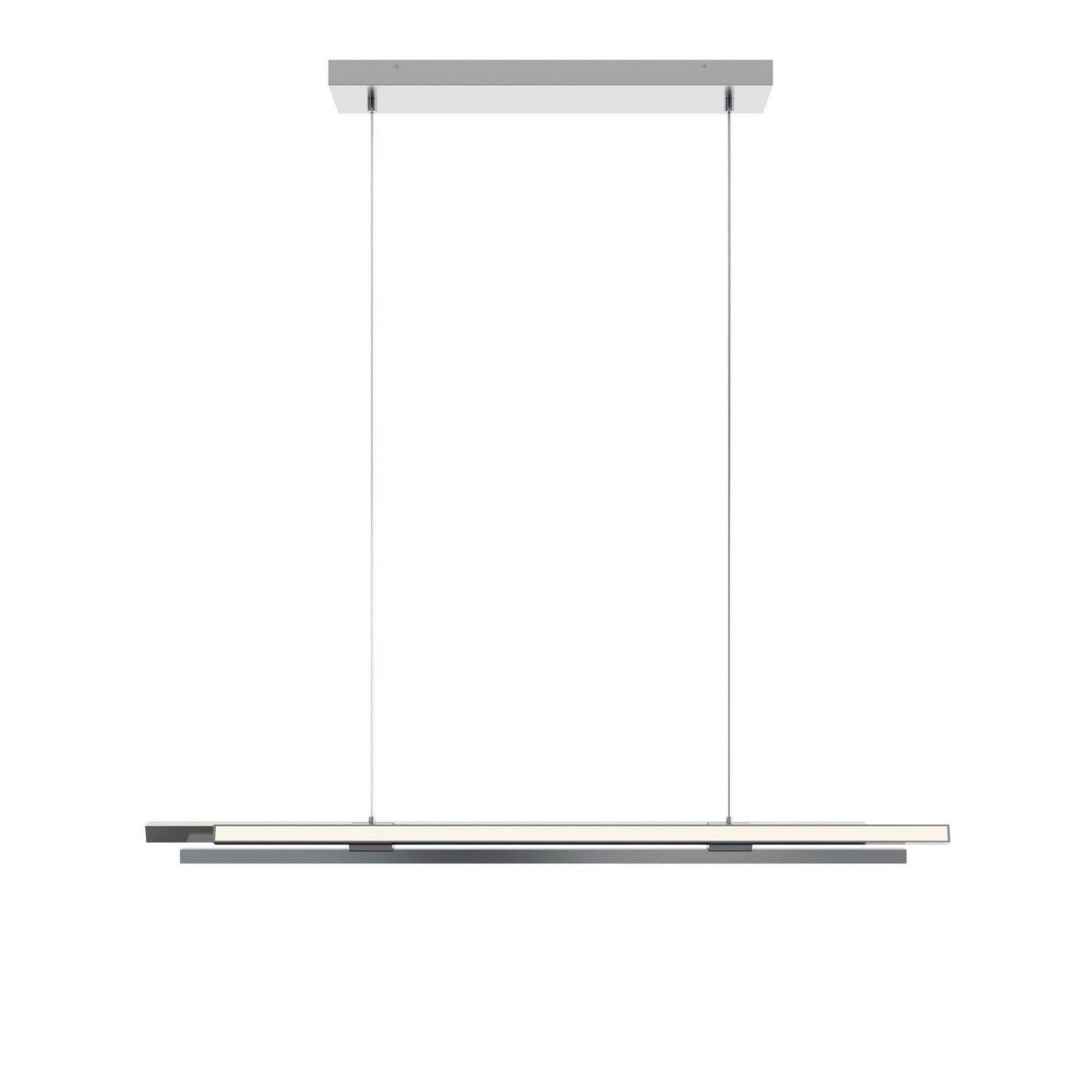 Indra 44" LED Linear Pendant, Satin Nickel Finish - Bees Lighting